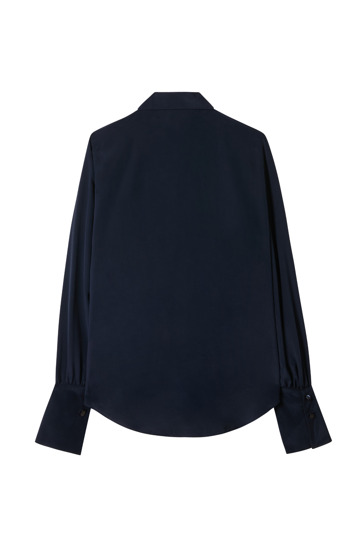 Tuxedo Shirt in Satin and Sandwashed Silk - Image 3