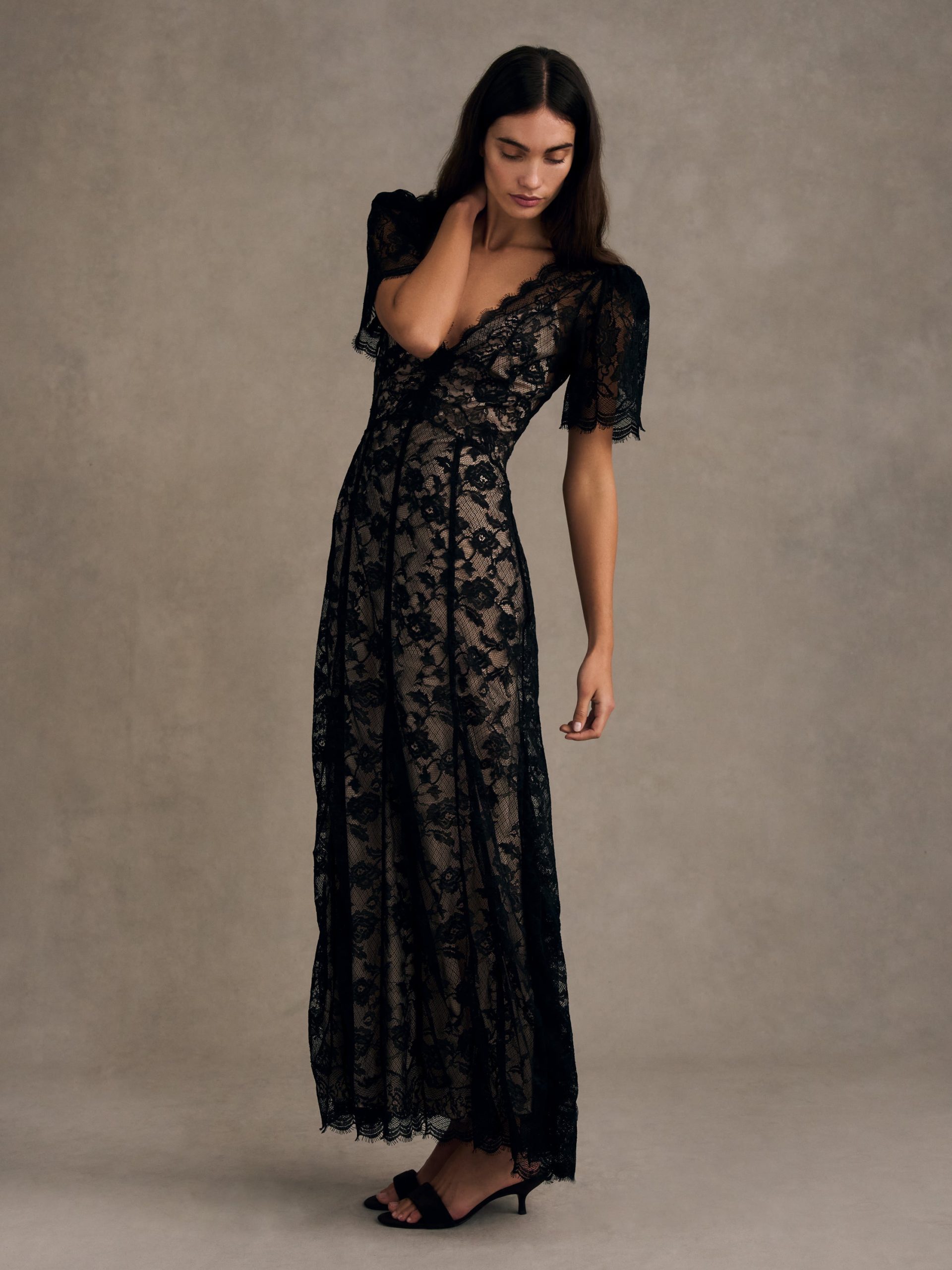 Long Line Lace Dress - Image 5