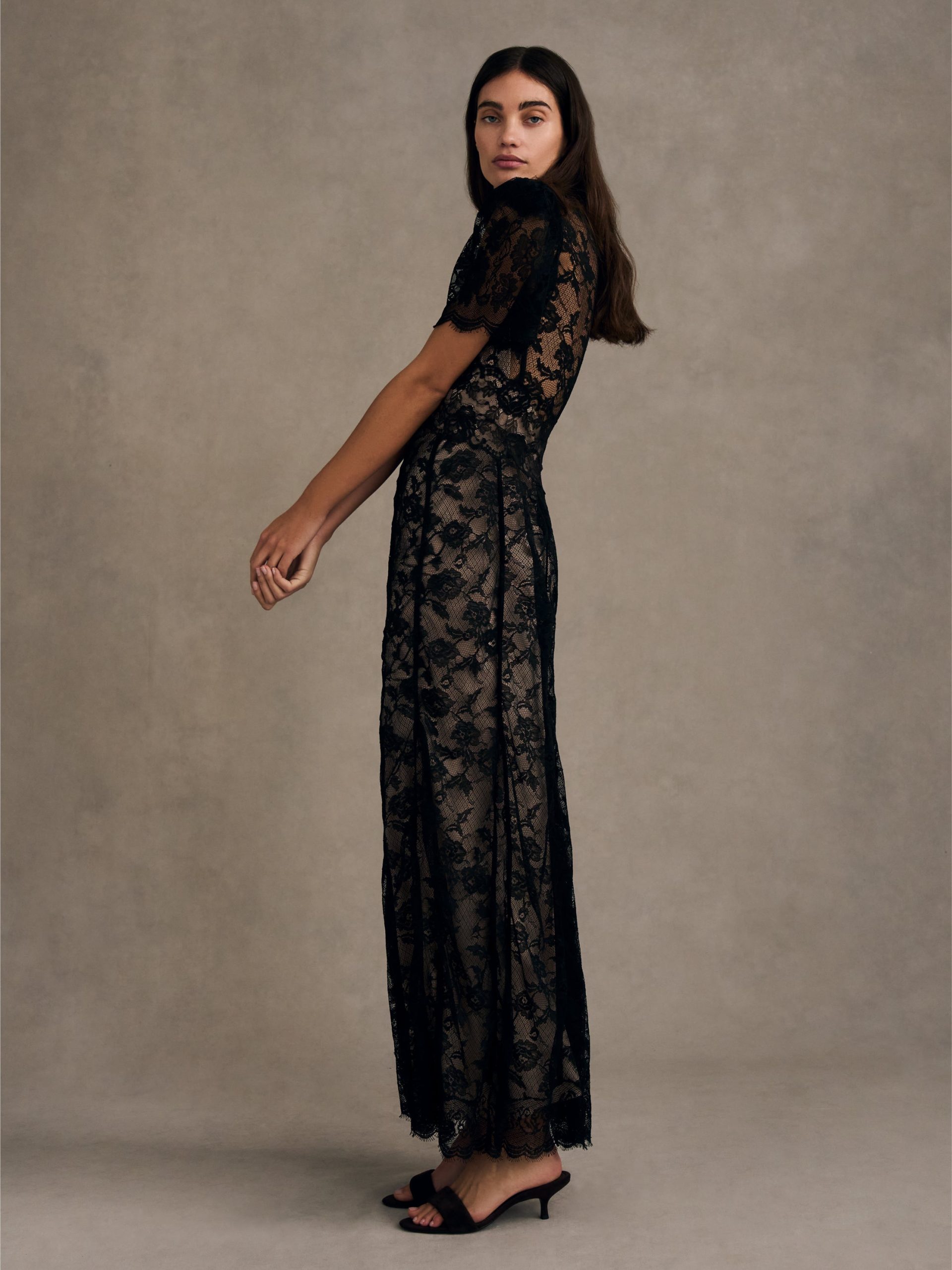 Long Line Lace Dress - Image 3
