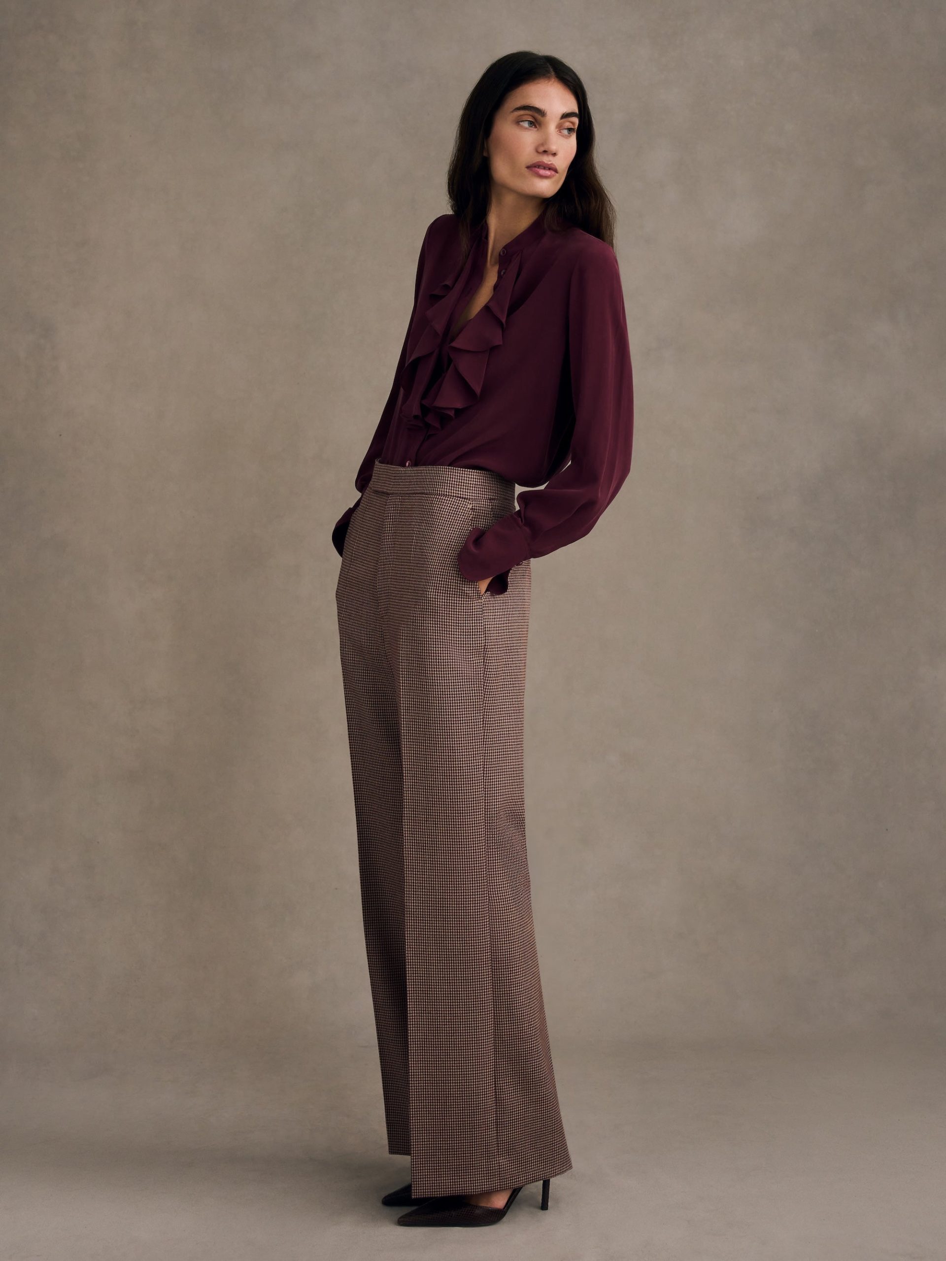 Straight Leg Trouser in Puppytooth - Image 3