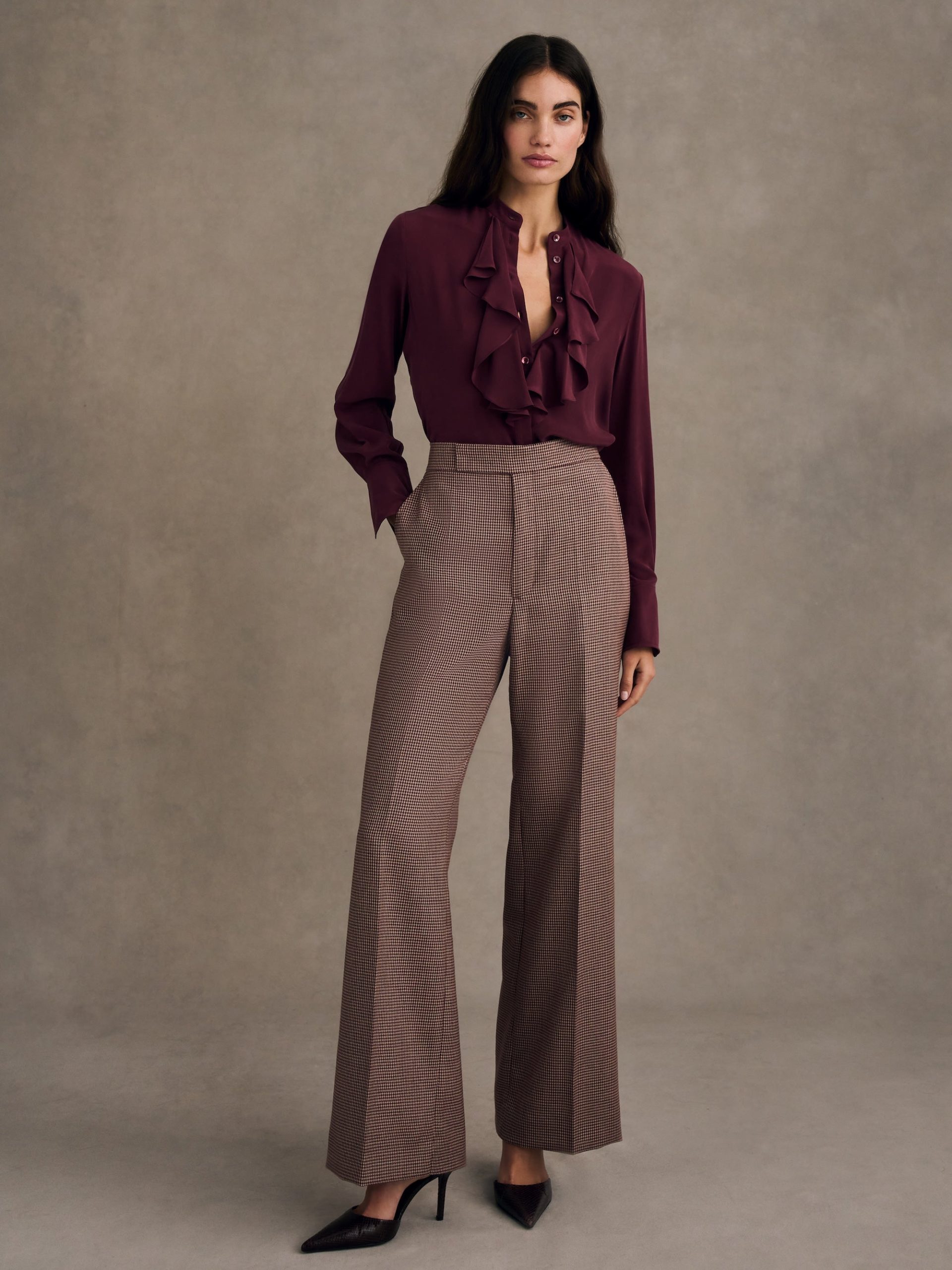 Straight Leg Trouser in Puppytooth - Image 2