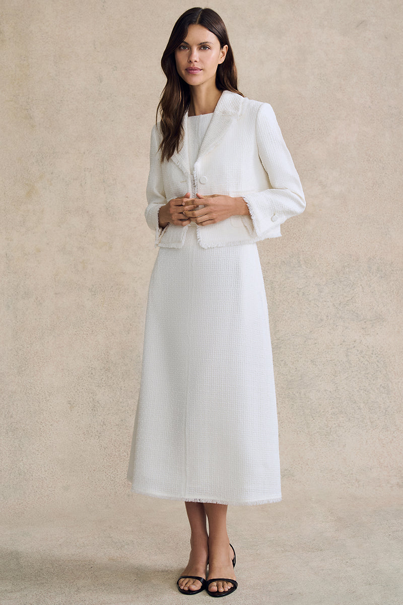 Cropped Jacket in Boucle - Image 4