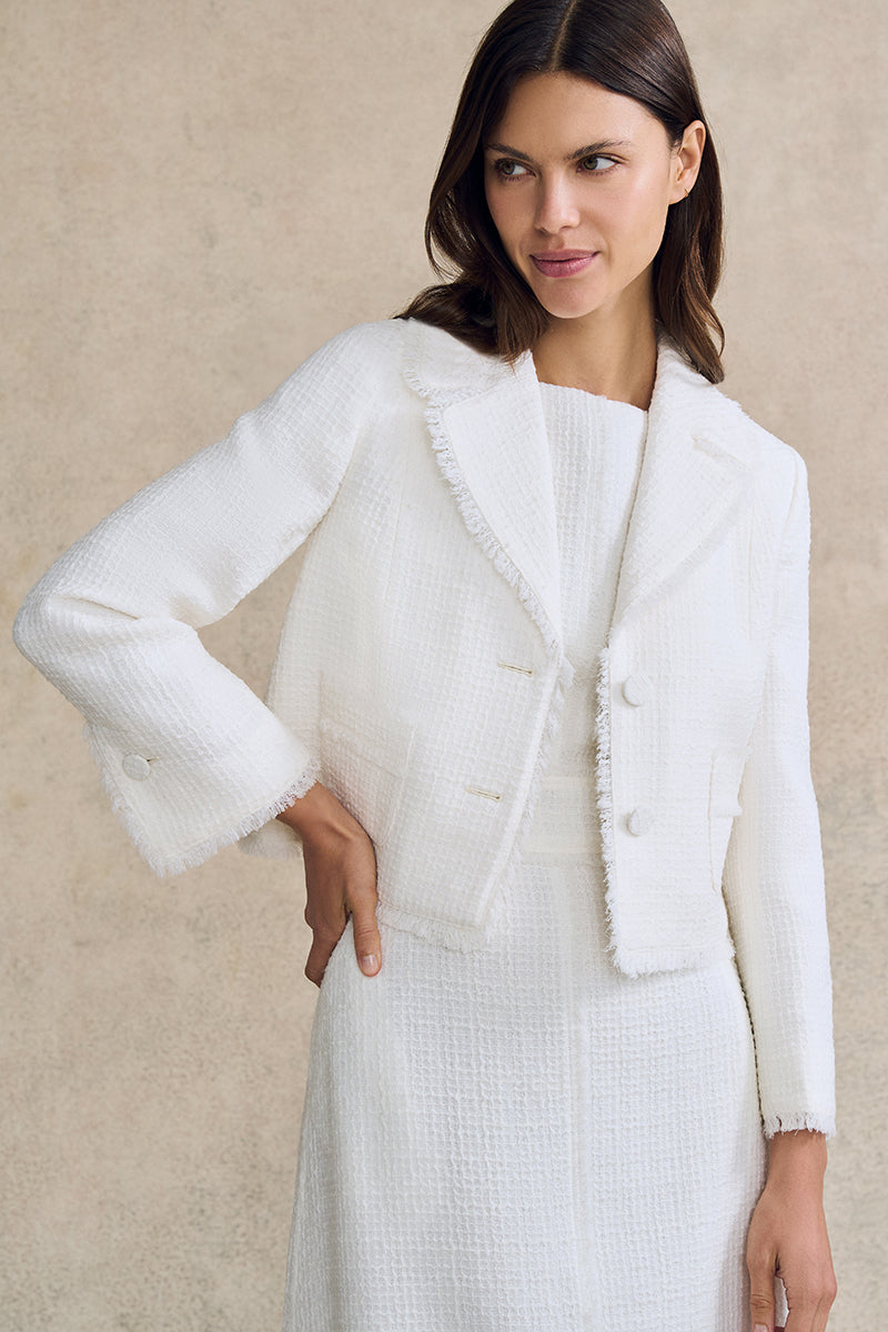 Cropped Jacket in Boucle - Image 3