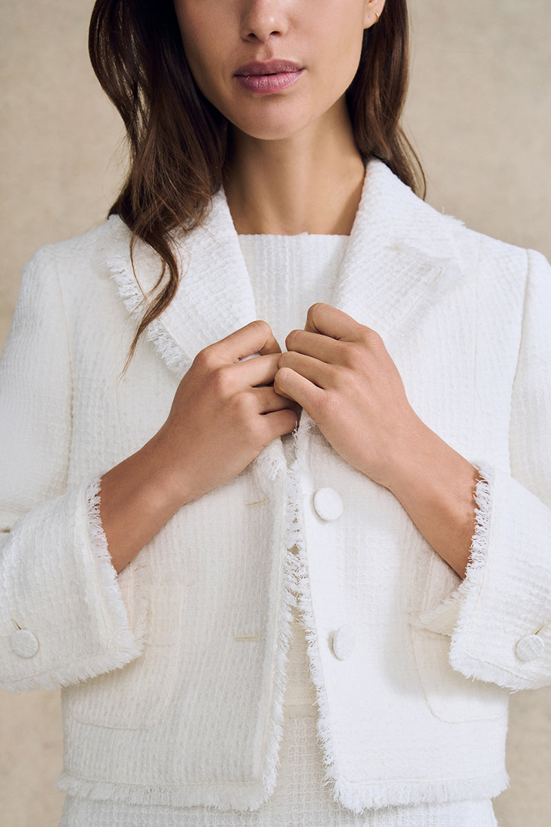 Cropped Jacket in Boucle - Image 2