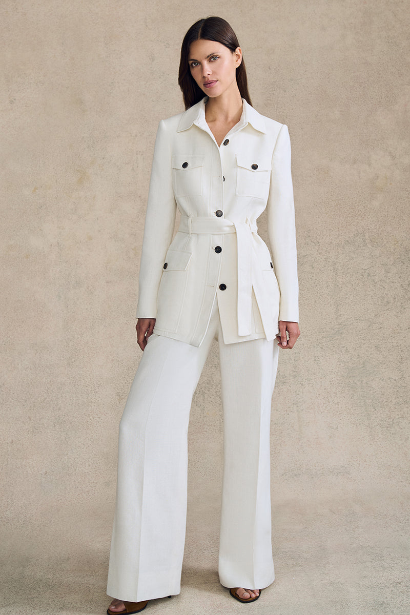 Wide Leg Trouser in Linen - Image 2