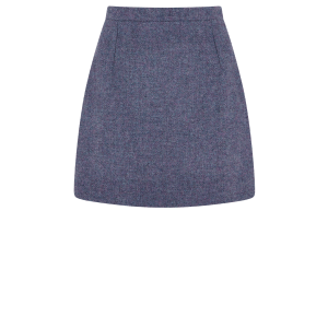 A-Line Mini Skirt in Purple Tweed