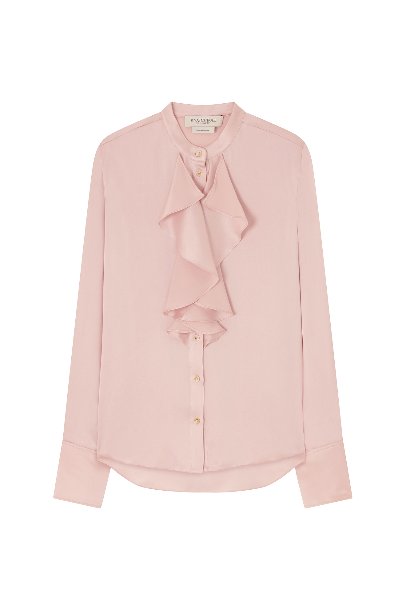 Cascade Ruffle Blouse in Sandwashed Silk Satin