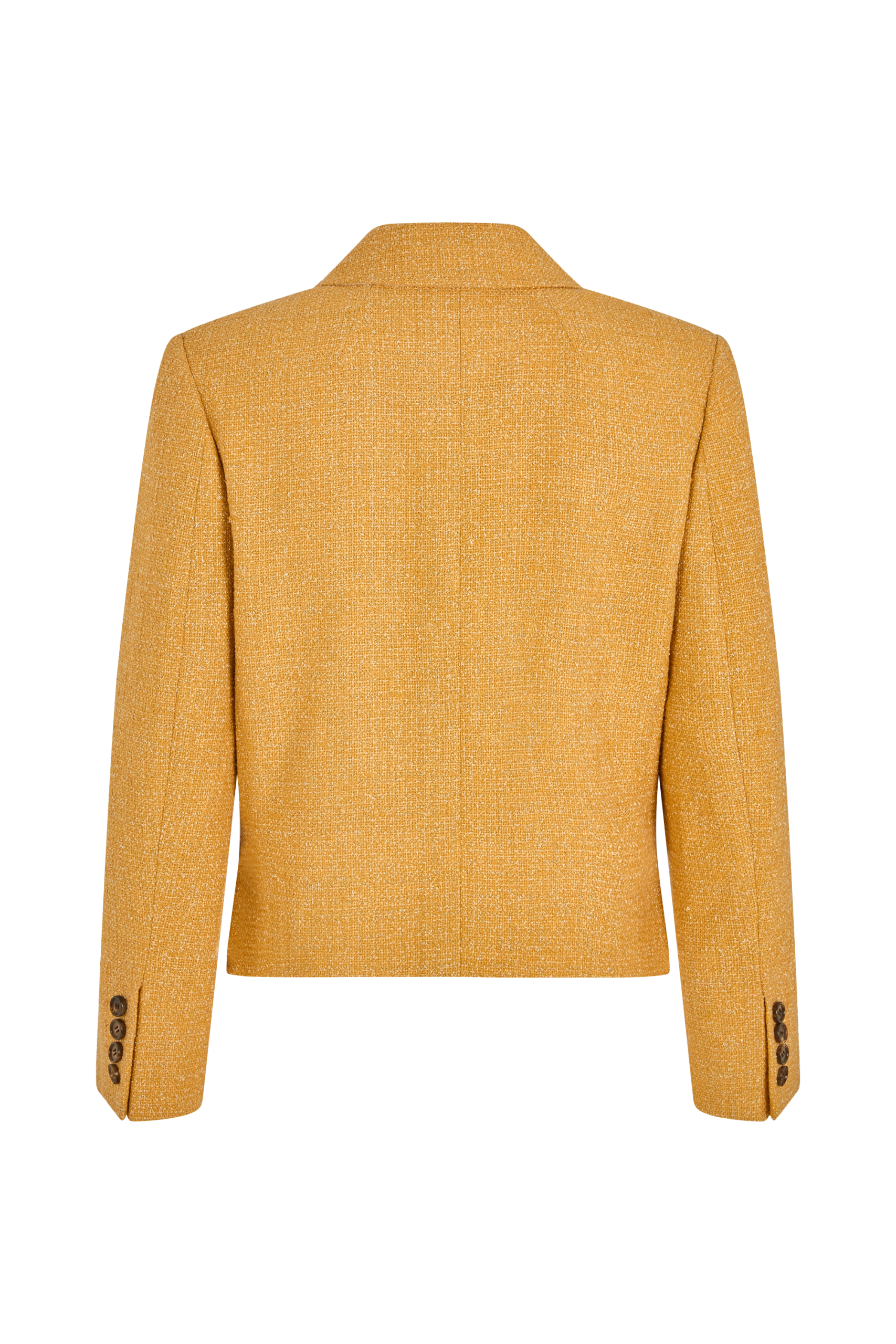 Cropped Jacket with Four Buttons in Boucle - Image 8