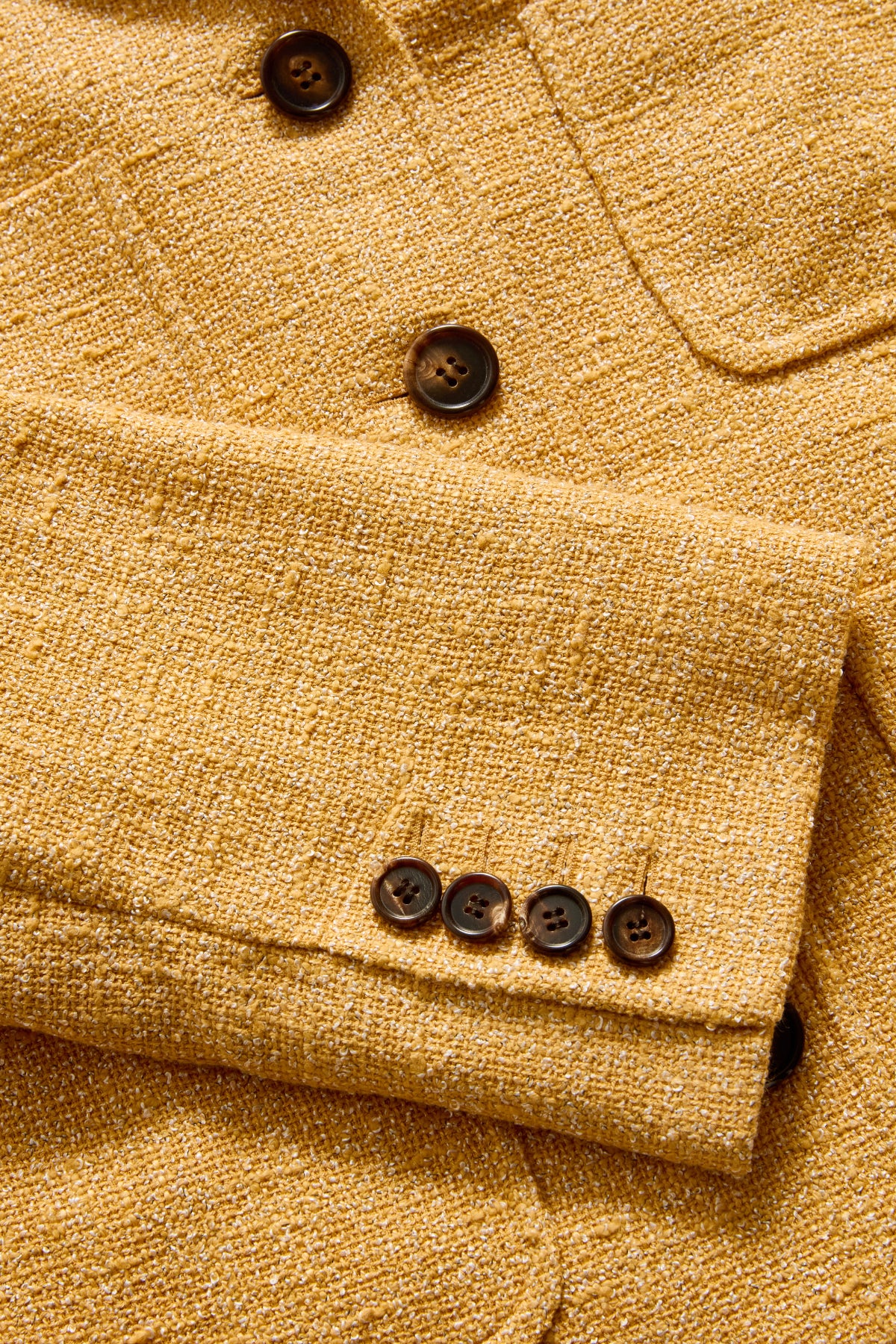 Cropped Jacket with Four Buttons in Boucle - Image 6