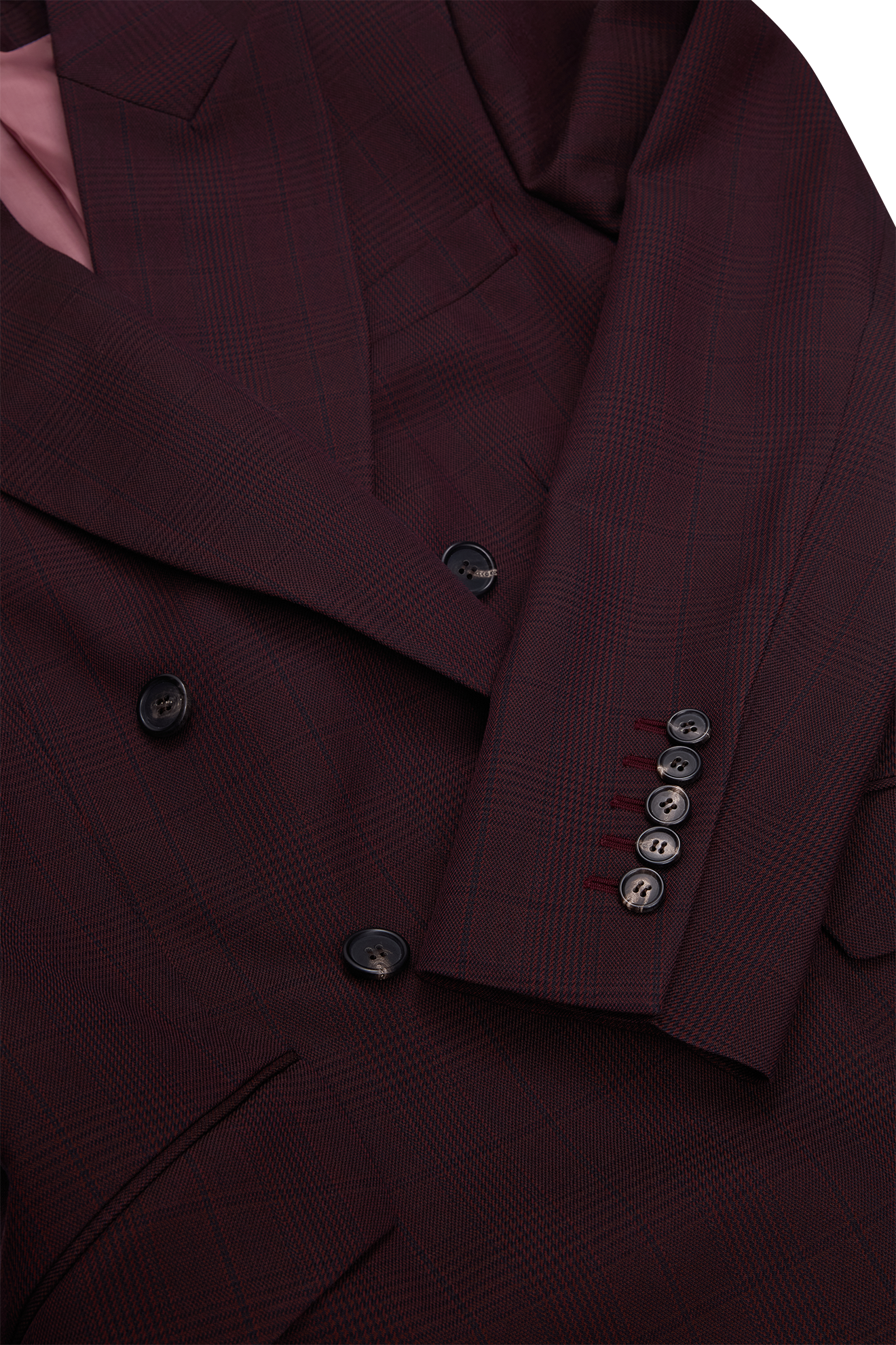 Double Breasted Jacket in Prince of Wales Check - Image 2