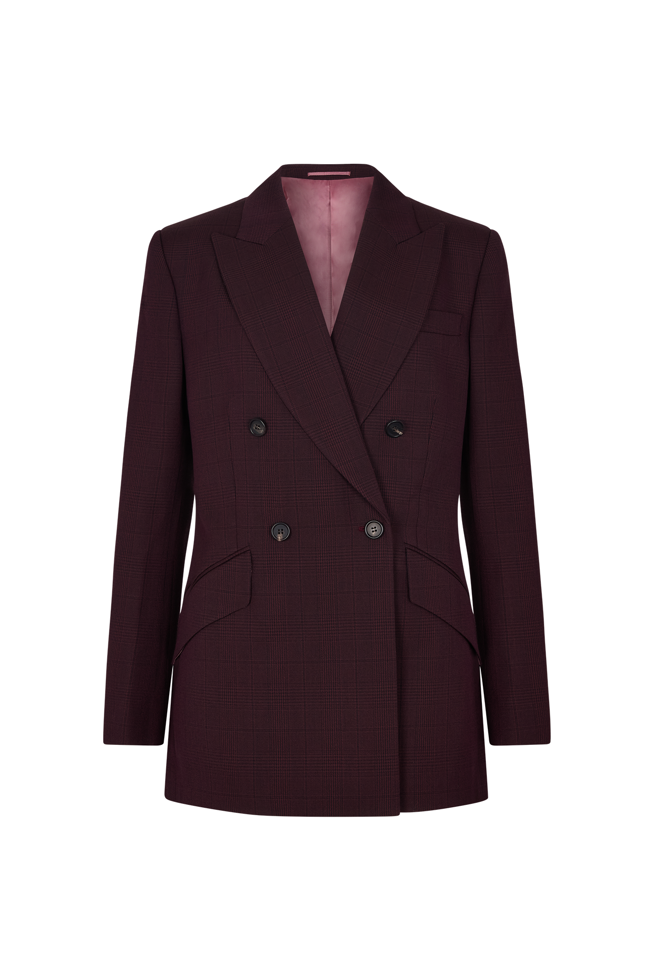 Double Breasted Jacket in Prince of Wales Check
