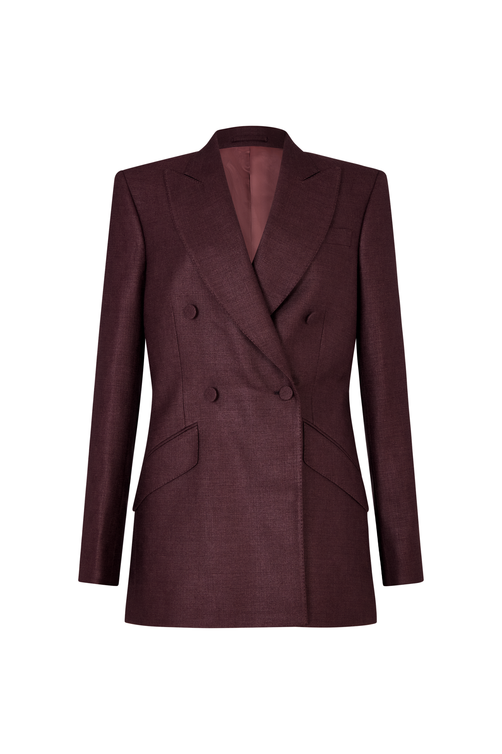 Double Breasted Jacket in Silk Wool