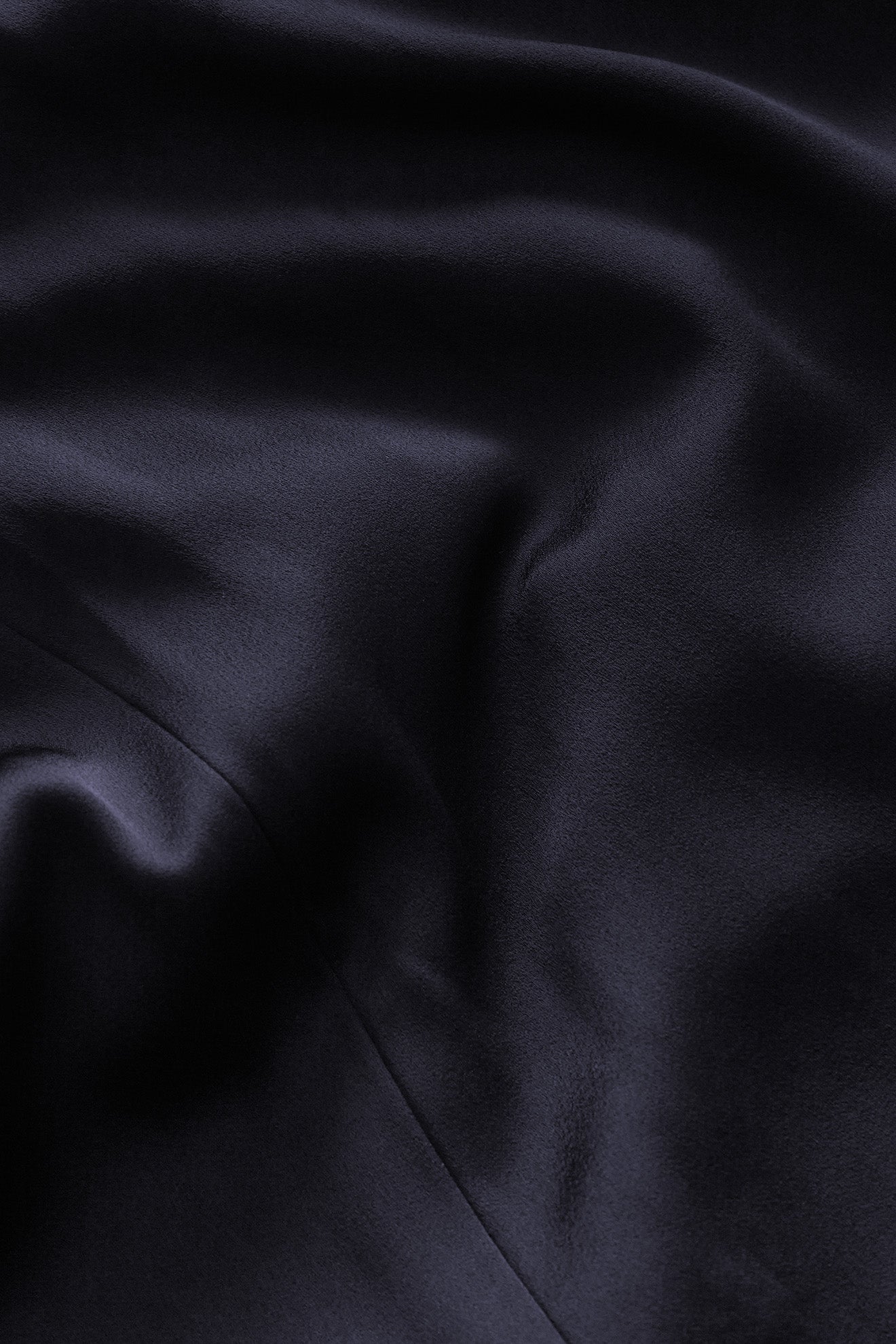 Asymmetrical Draped Gown in Crepe Backed Satin - Image 3