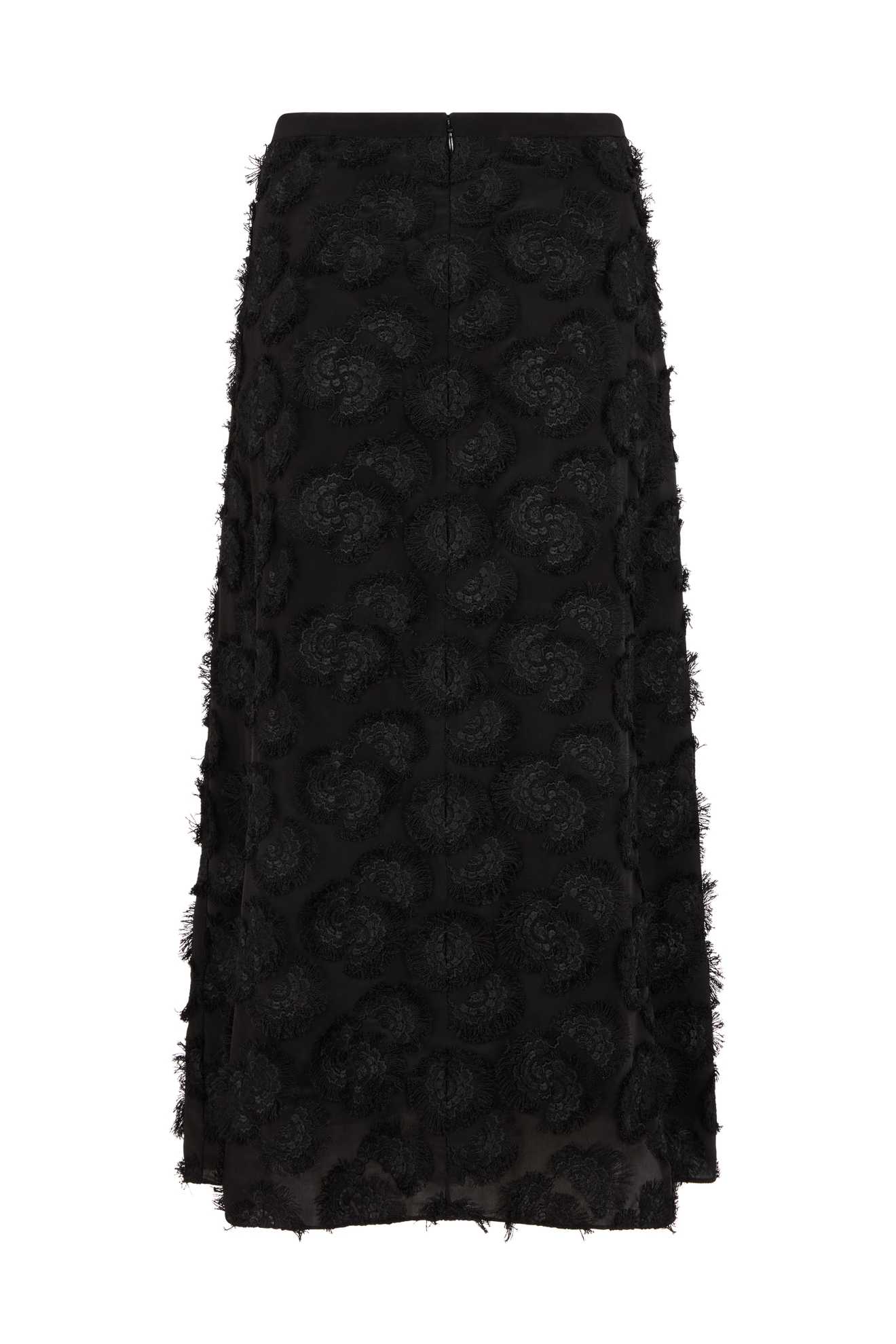 Midi Skirt with Embroidery in Silk - Image 5