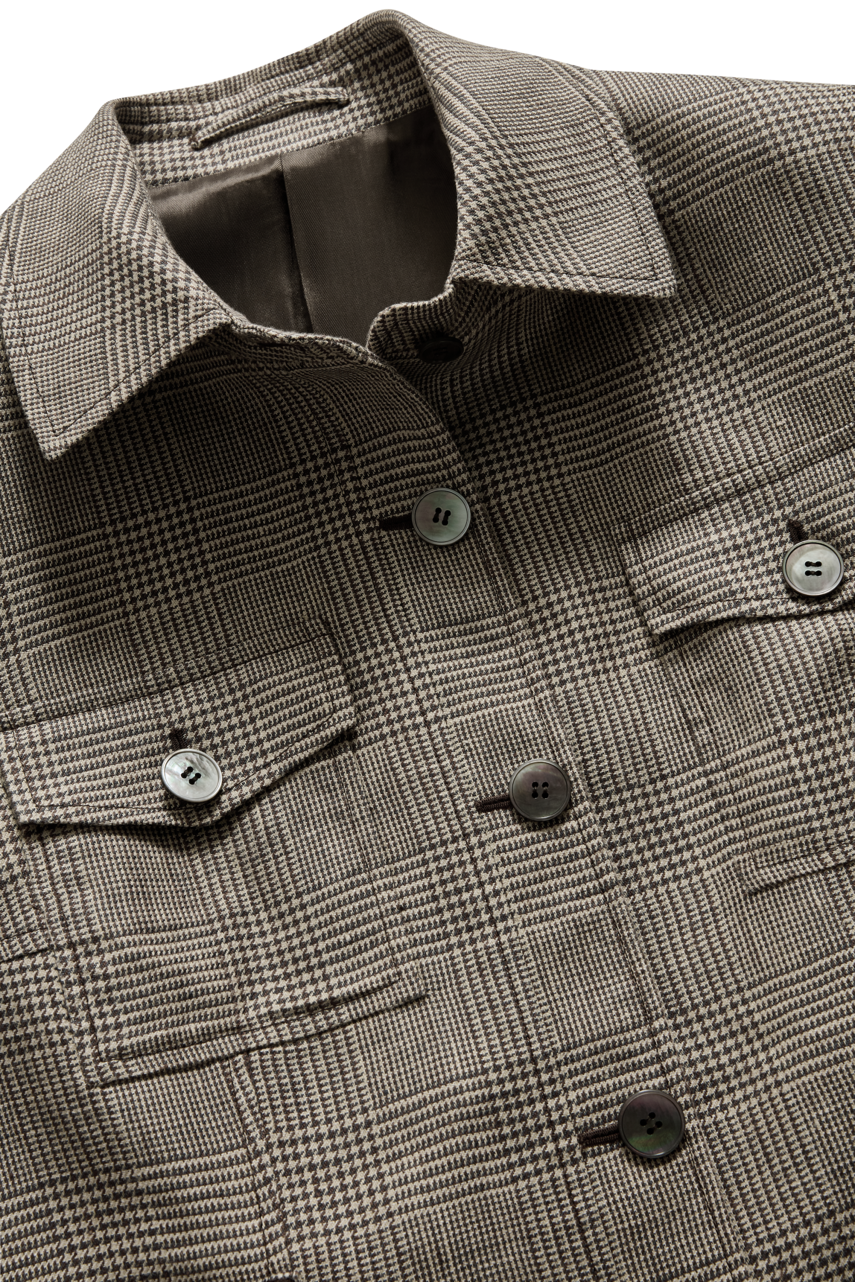 Safari Jacket in Prince of Wales Linen - Image 5
