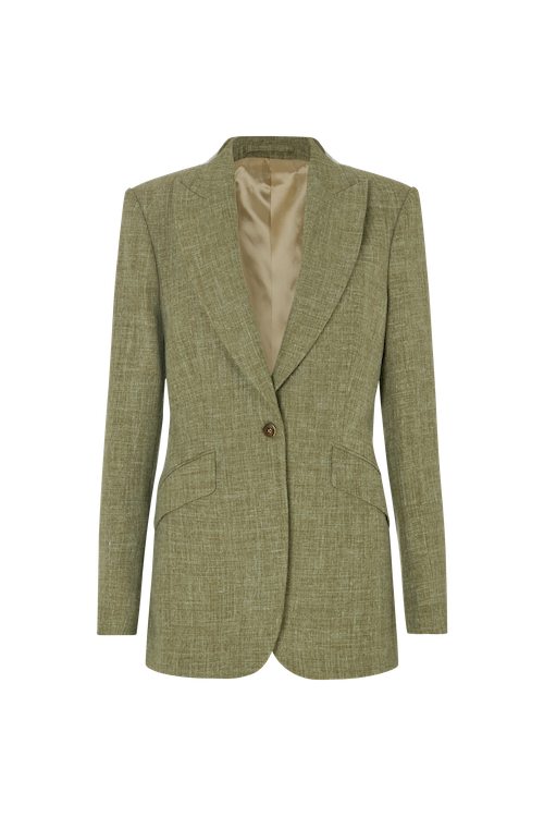 Single Breasted Jacket in Linen
