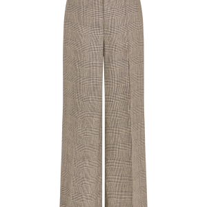 Straight Leg Trouser in Prince of Wales Linen
