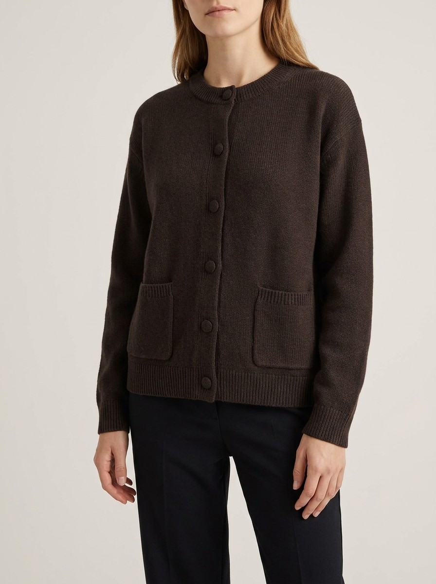 Knit Cardigan Women Crew Neck Button Up Ribbed Sweater With Pockets ?? Kharites Shop - Image 2