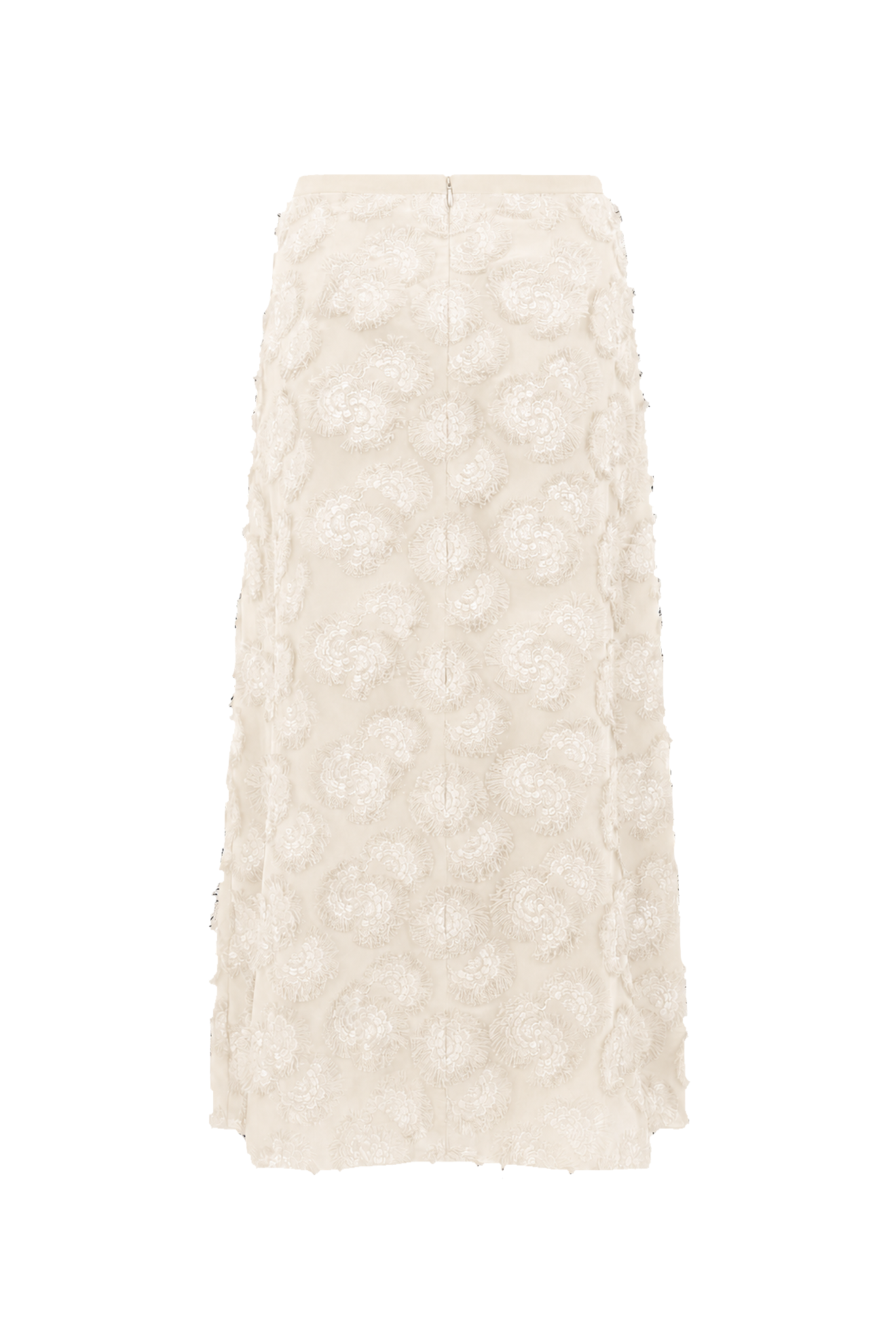 Midi Skirt with Embroidery in Silk - Image 5