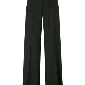 Straight Leg Trouser in Tonal Wool Stripe