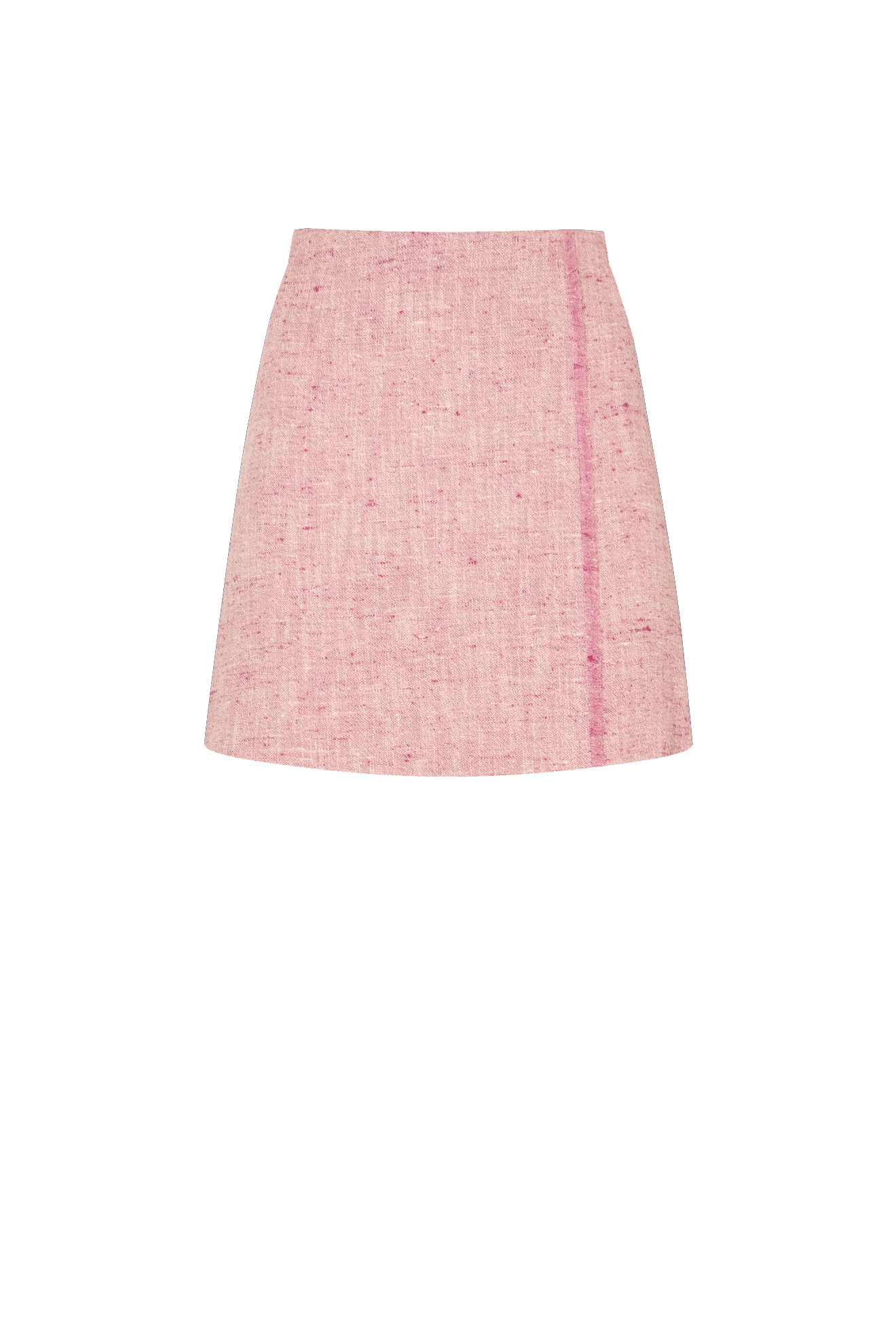 Mini Skirt with Raw Edge in Silk Cotton