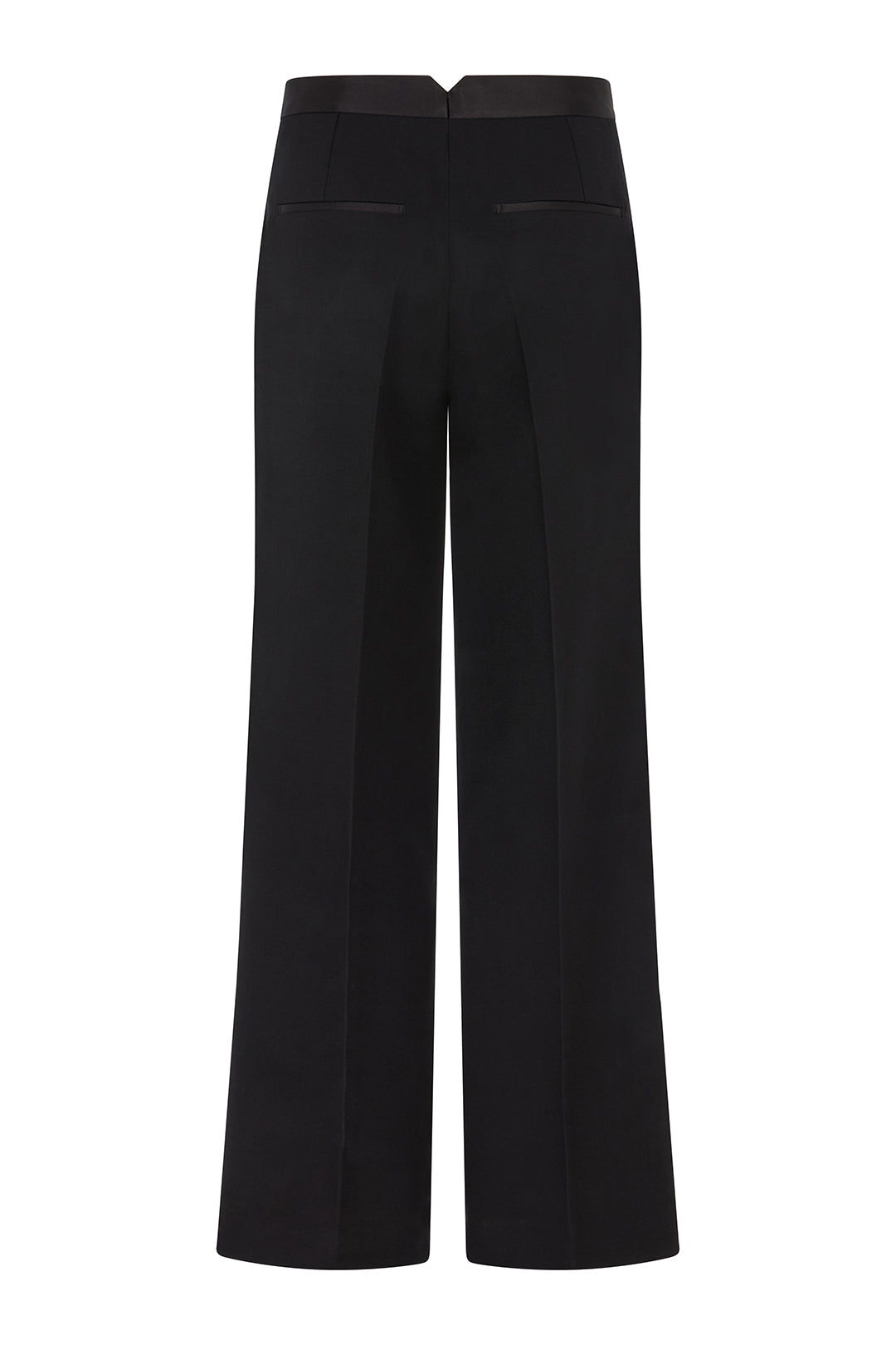 Straight Leg Trouser with Silk Satin Tuxedo Stripe in Barathea - Image 7