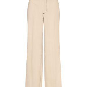 Straight Leg Trouser with Side Panel in Wool