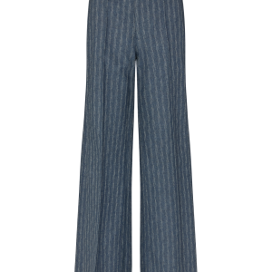 Straight Leg Trouser in Boucle Denim Wool