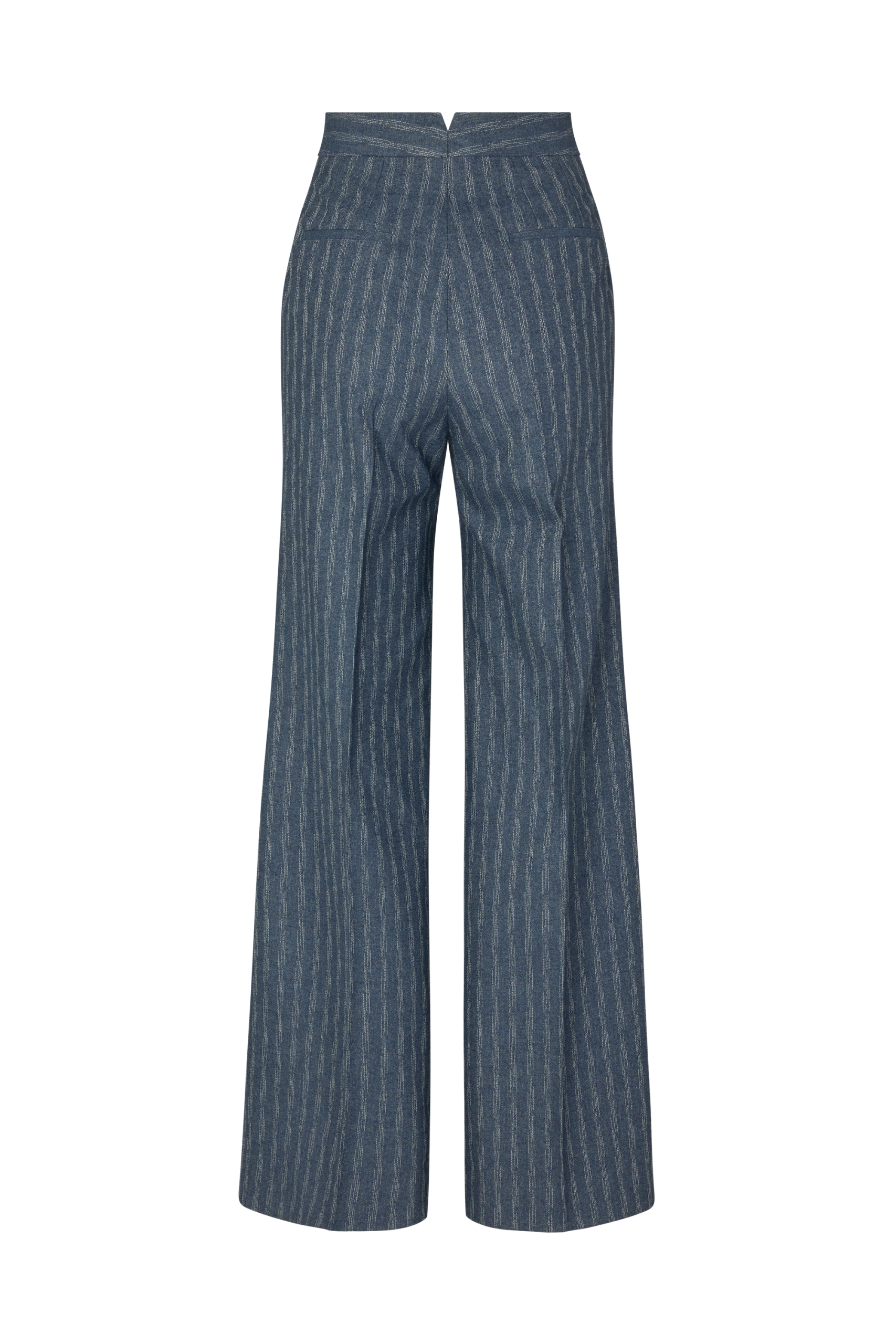 Straight Leg Trouser in Boucle Denim Wool - Image 5