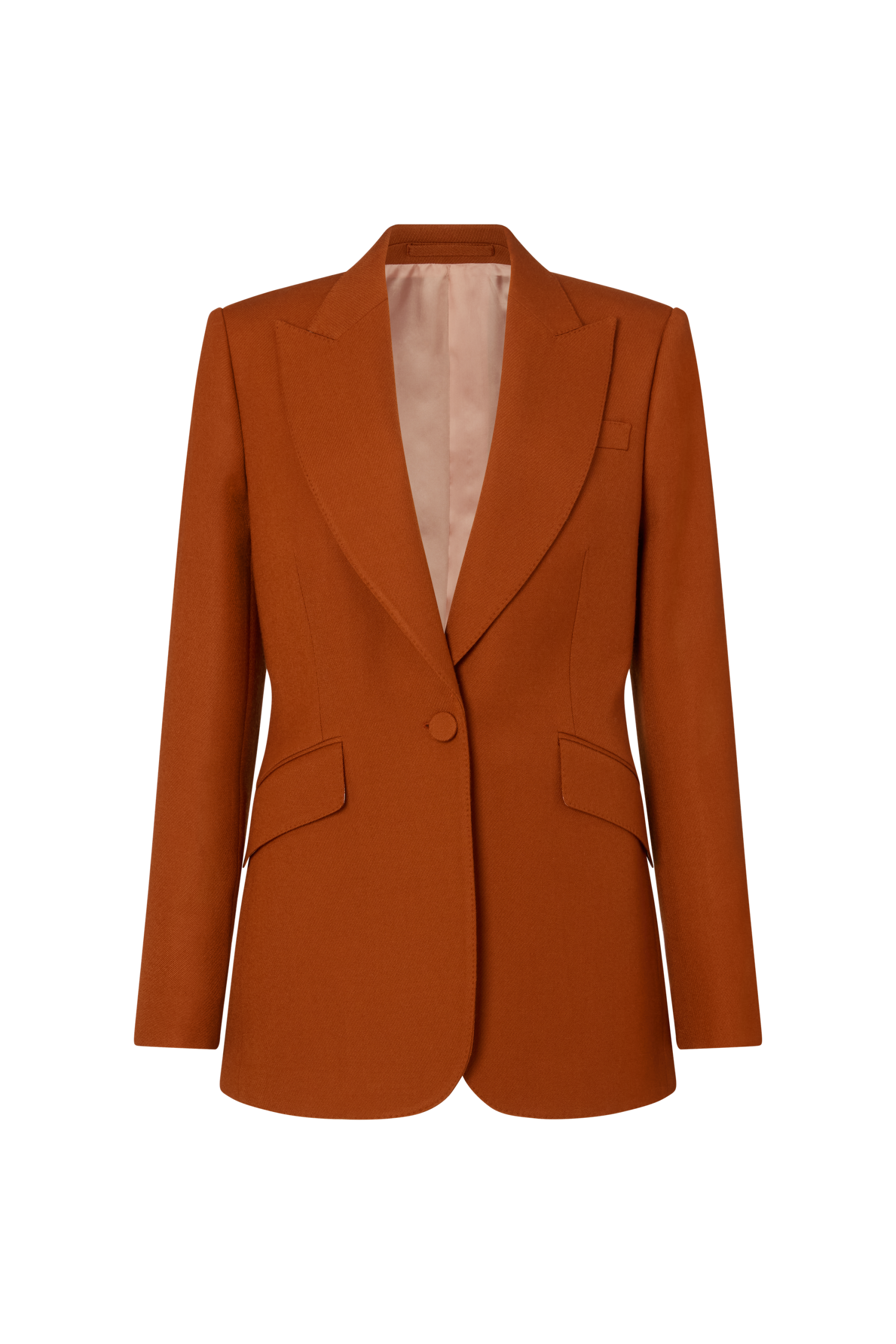 Single Breasted Jacket in Wool Twill
