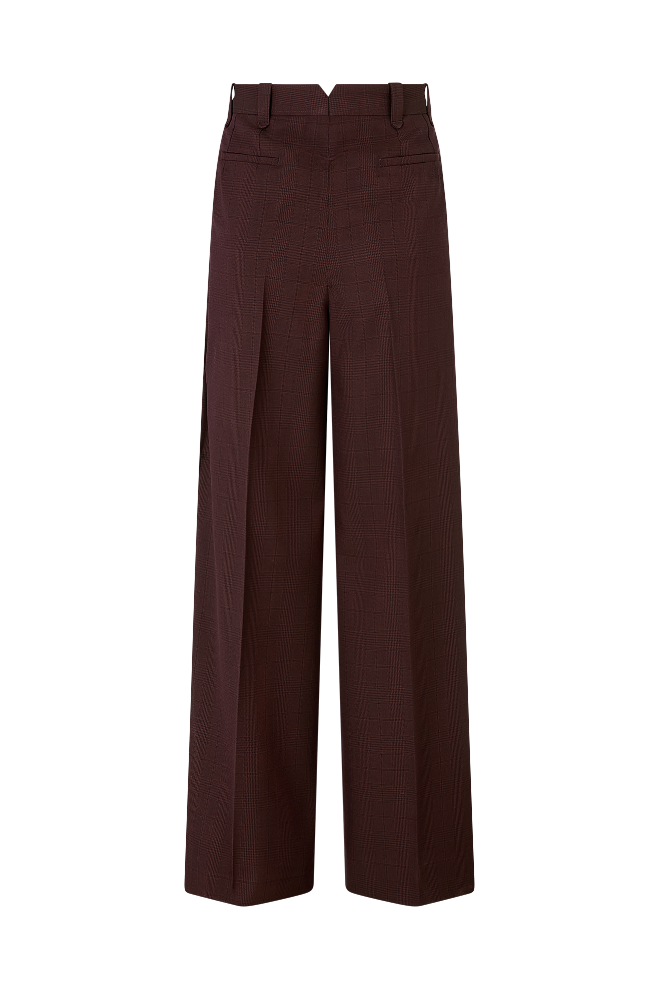 Wide Leg Trouser in Prince of Wales Check - Image 5