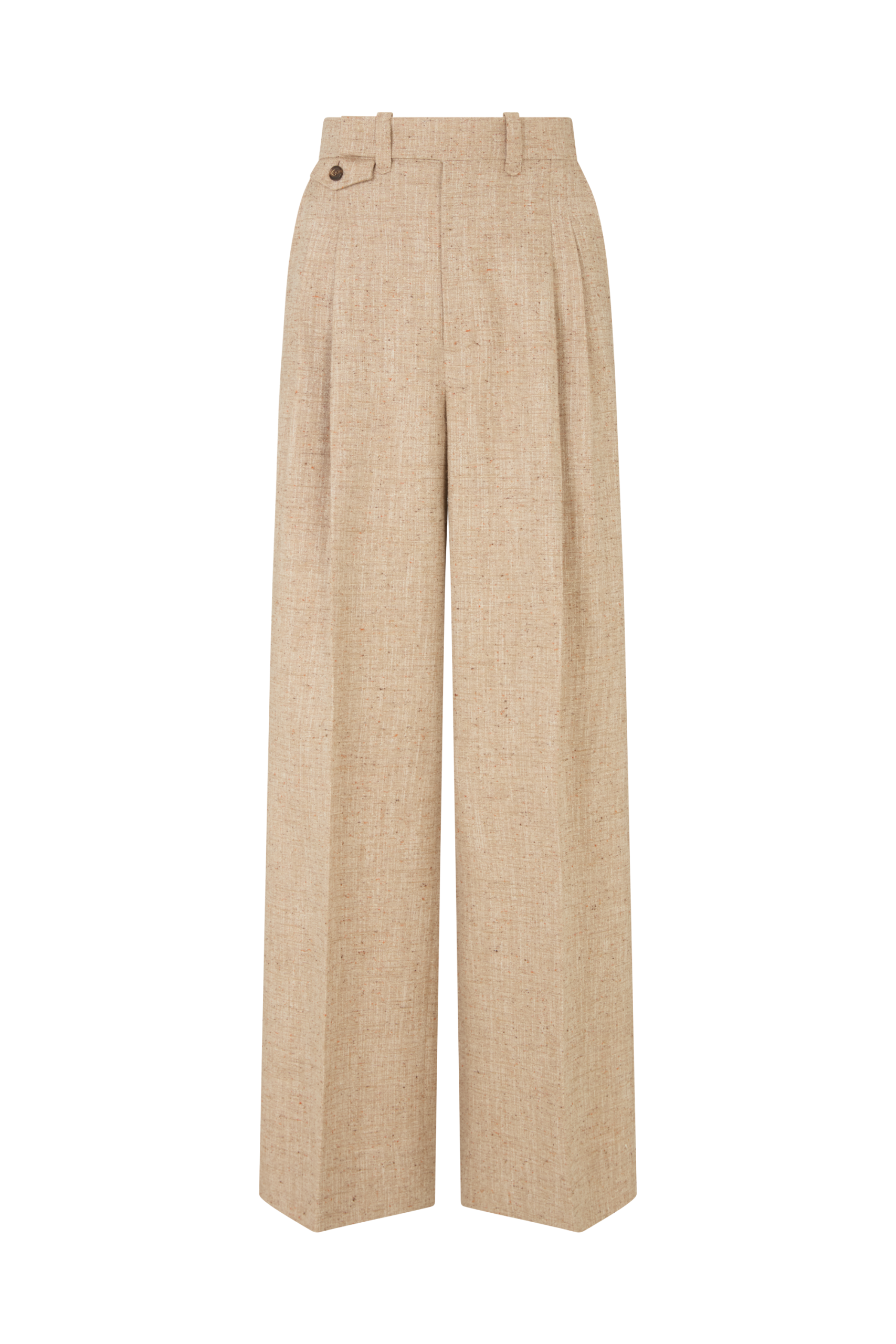 Wide Leg Trouser in Wool Silk