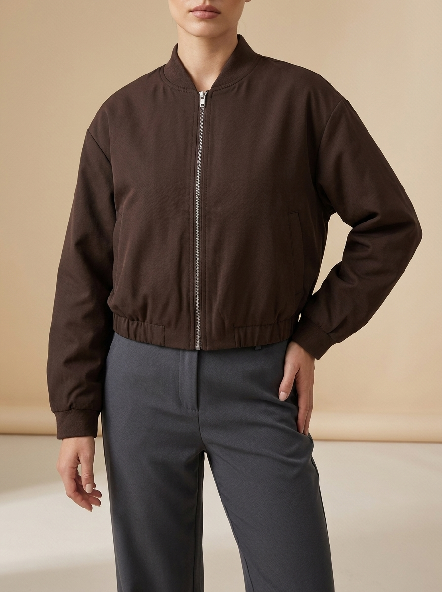 Zip Up Jacket Women Dropped Shoulder Lightweight Casual Layer ?? Kharites Shop - Image 5