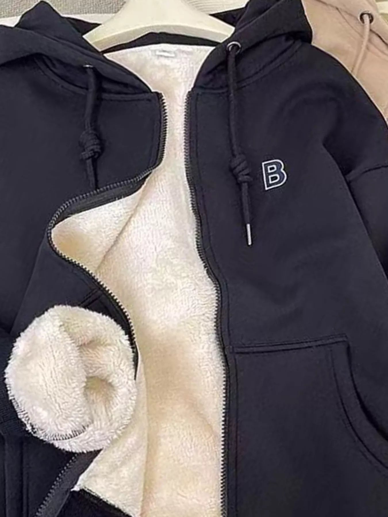 Fleece Lined Zip Up Hoodie Women Drawstring Warm Jacket With Pockets ?? Kharites Shop - Image 16
