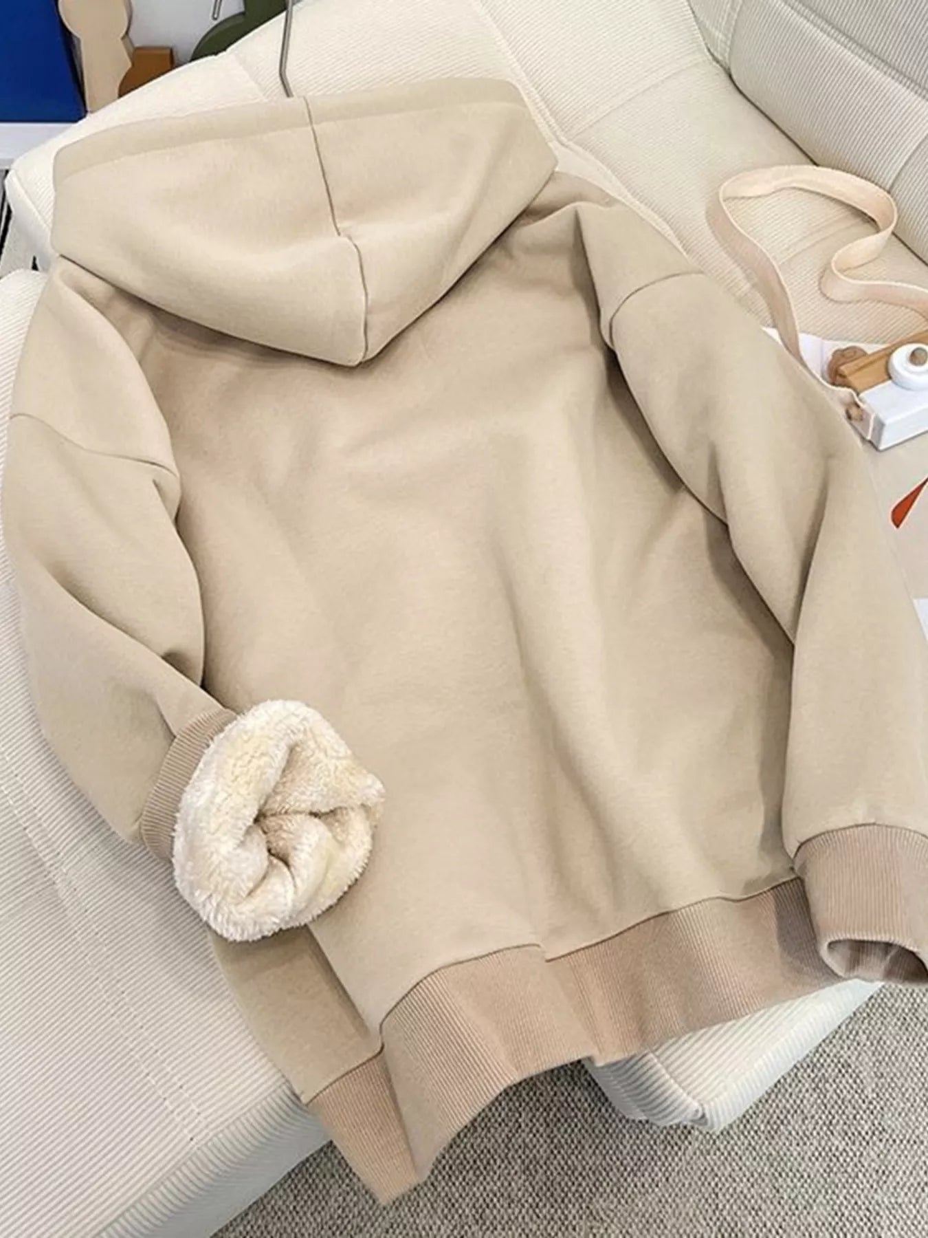 Fleece Lined Zip Up Hoodie Women Drawstring Warm Jacket With Pockets ?? Kharites Shop - Image 12