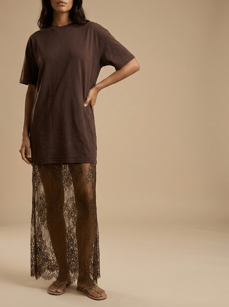 Floral Cotton T Shirt Dress Women Loose Short Sleeve Lace Trim ?? Kharites Shop - Image 6