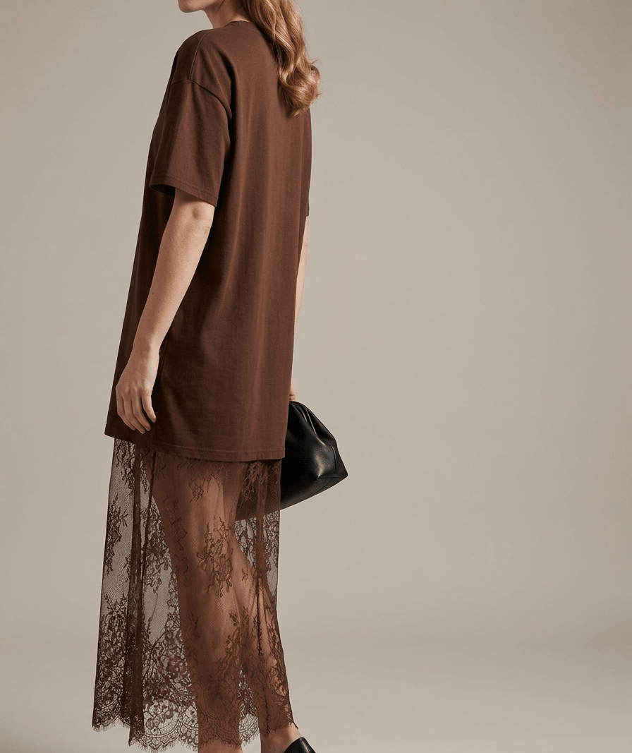 Floral Cotton T Shirt Dress Women Loose Short Sleeve Lace Trim ?? Kharites Shop - Image 8