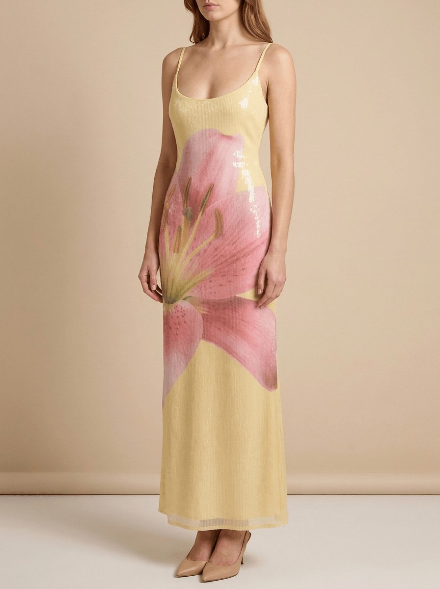Floral Maxi Dress Women Scoop Neck Cami Sleeveless Summer Long Dress ?? Kharites Shop - Image 3