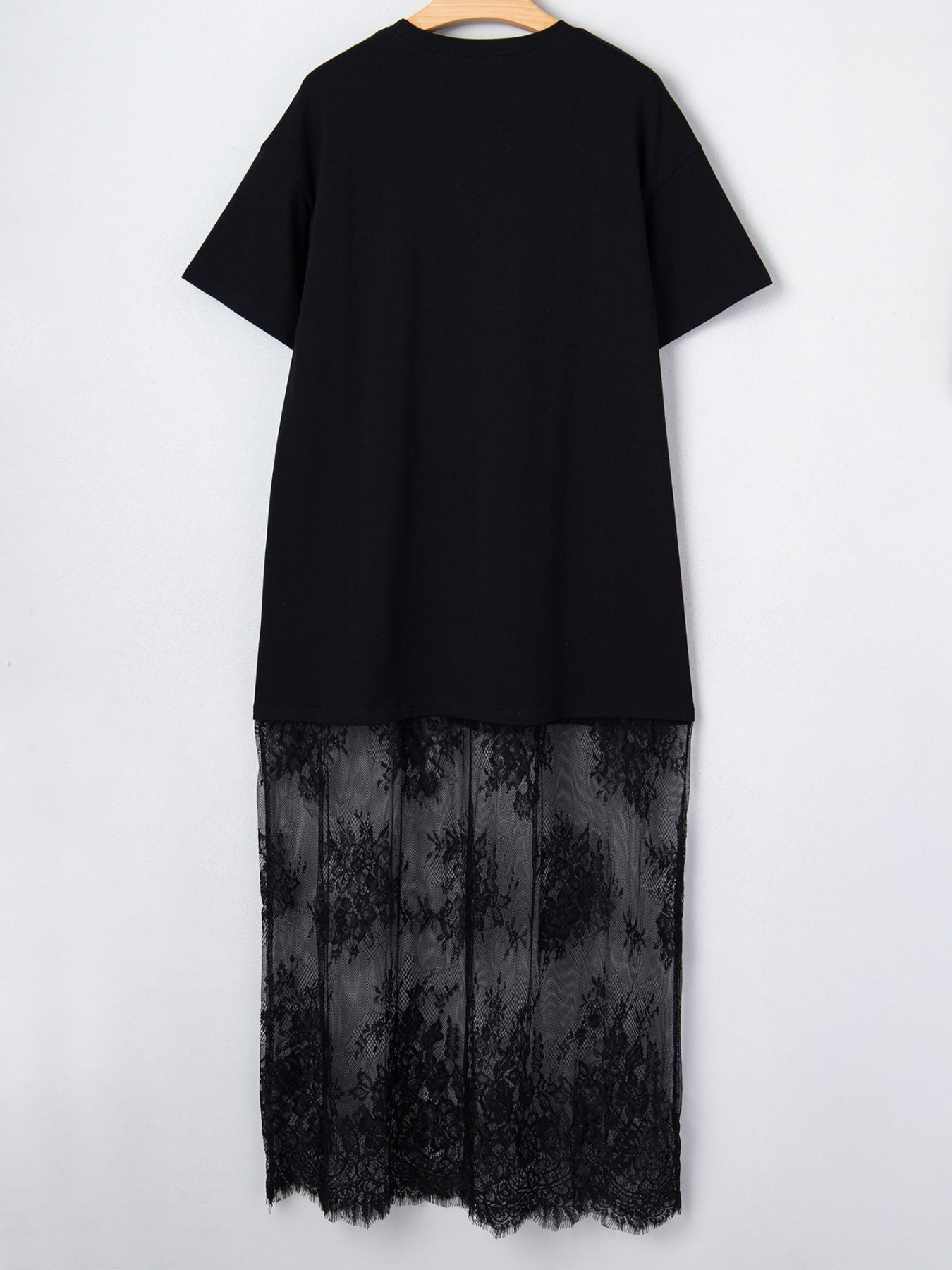 Floral Cotton T Shirt Dress Women Loose Short Sleeve Lace Trim ?? Kharites Shop - Image 13