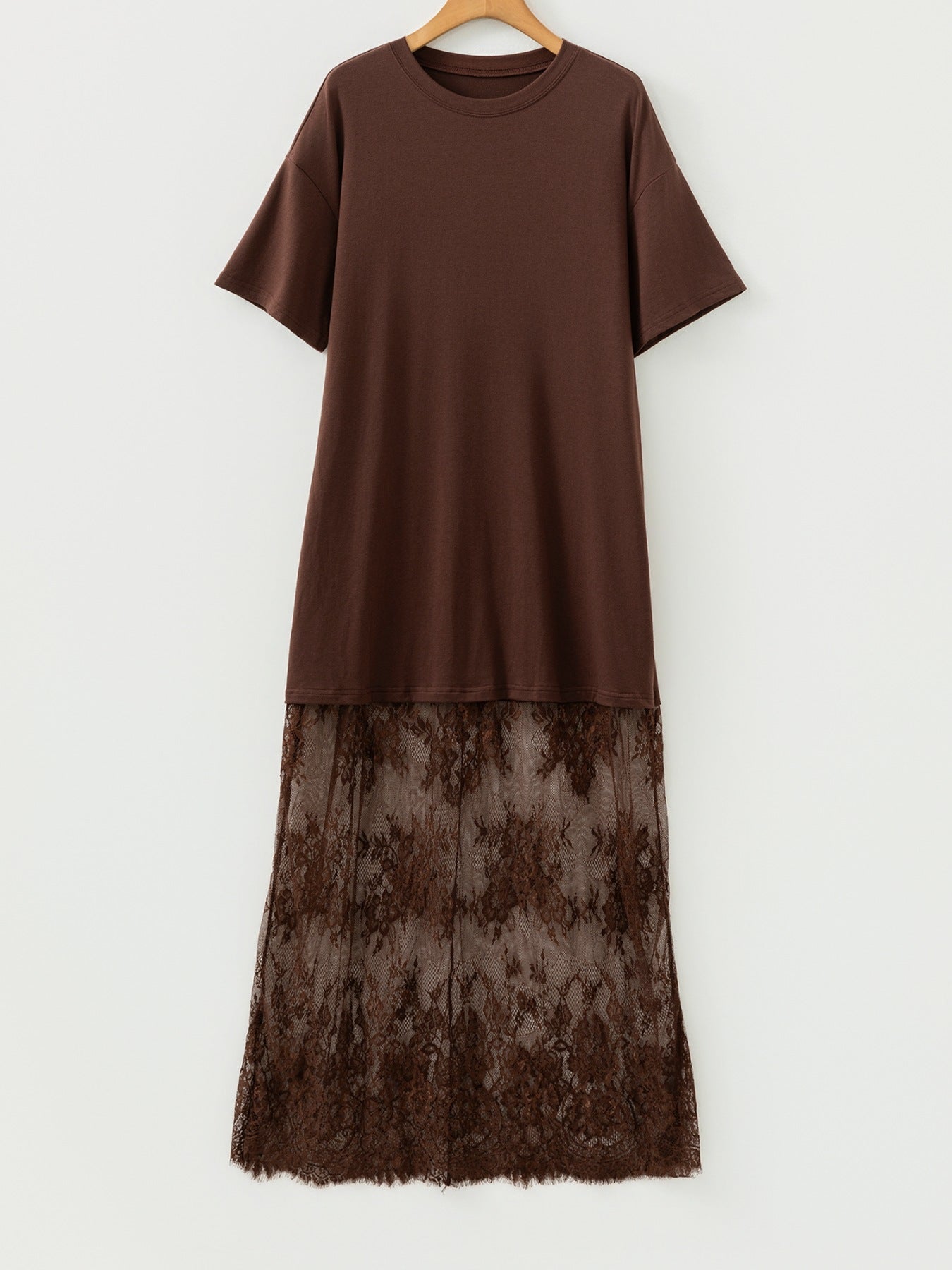 Floral Cotton T Shirt Dress Women Loose Short Sleeve Lace Trim ?? Kharites Shop - Image 10