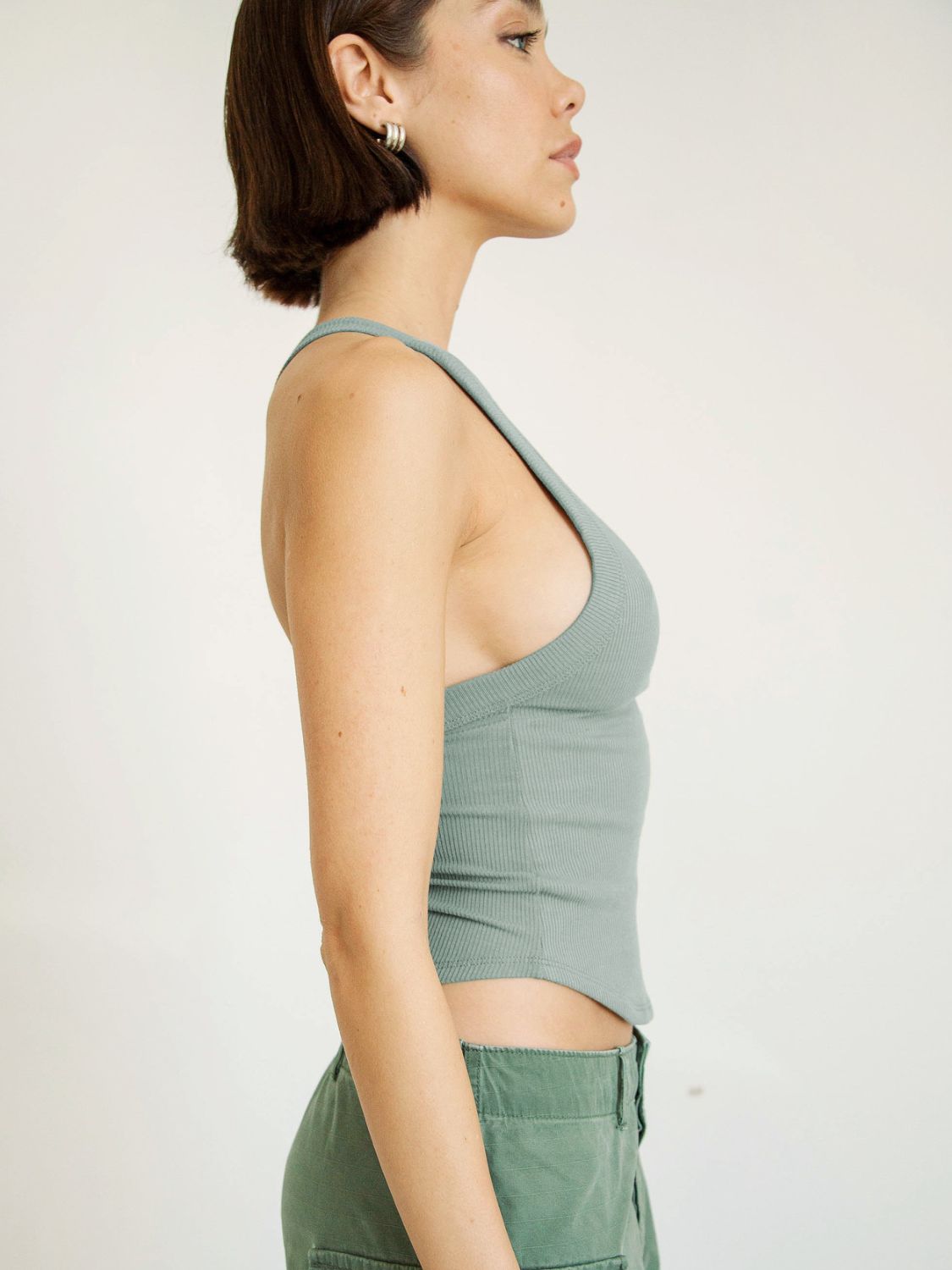 Ribbed Halter Crop Top Women Backless Sleeveless Cropped Cami ?? Kharites Shop - Image 24