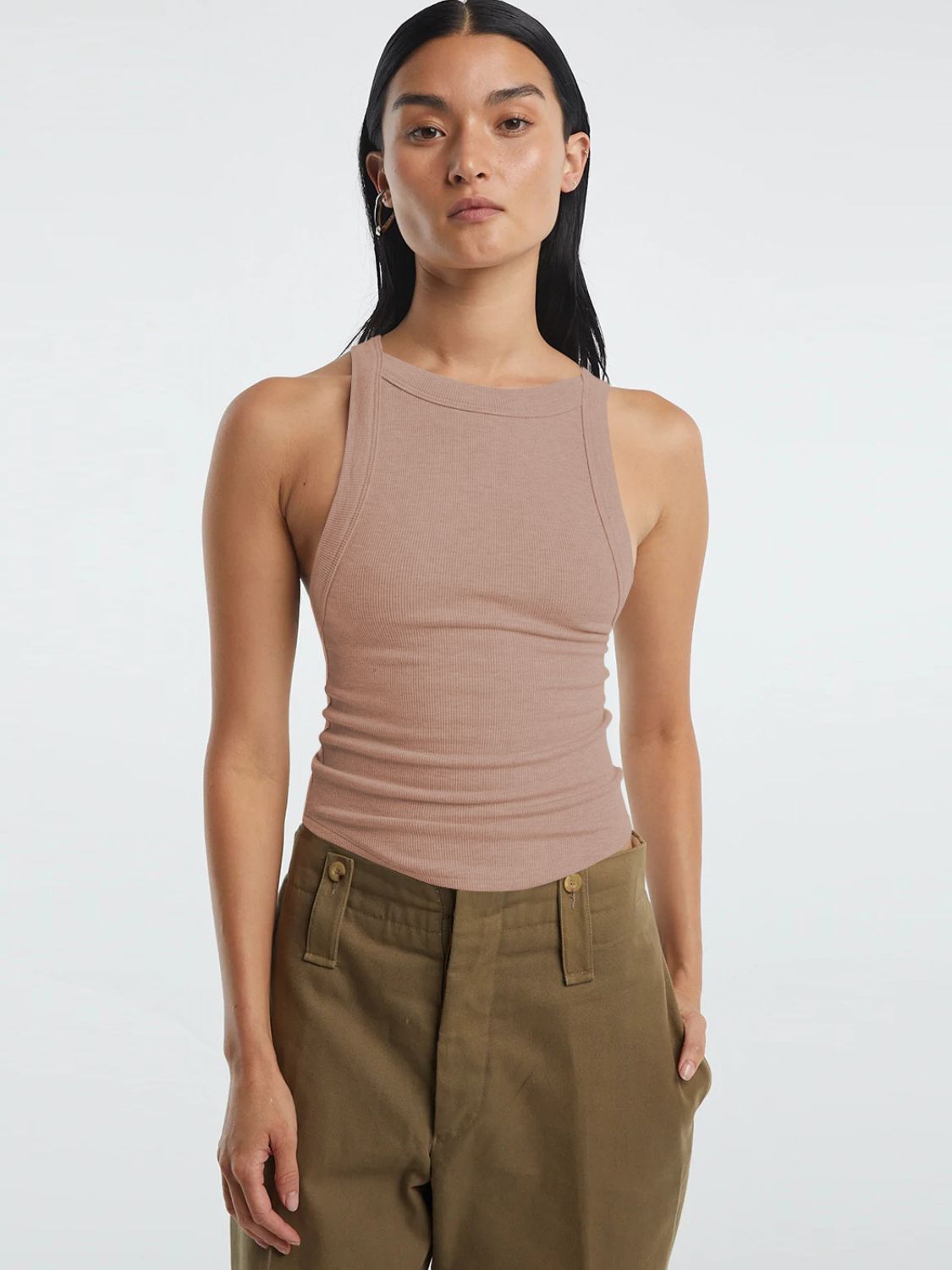 Ribbed Halter Crop Top Women Backless Sleeveless Cropped Cami ?? Kharites Shop - Image 5