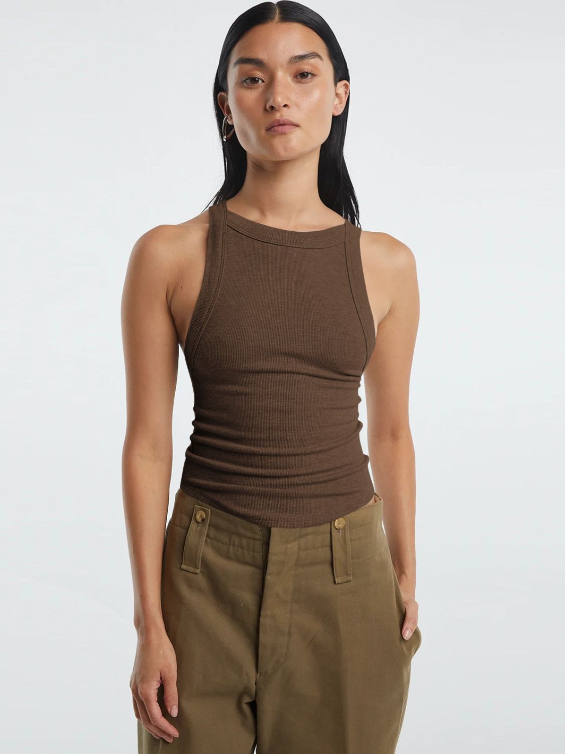 Ribbed Halter Crop Top Women Backless Sleeveless Cropped Cami ?? Kharites Shop - Image 8