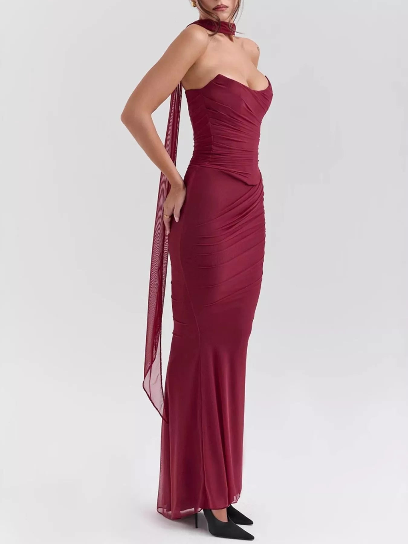 Two Piece Set Ruched Tube Top & Maxi Skirt Women Strapless ?? Kharites Shop - Image 19