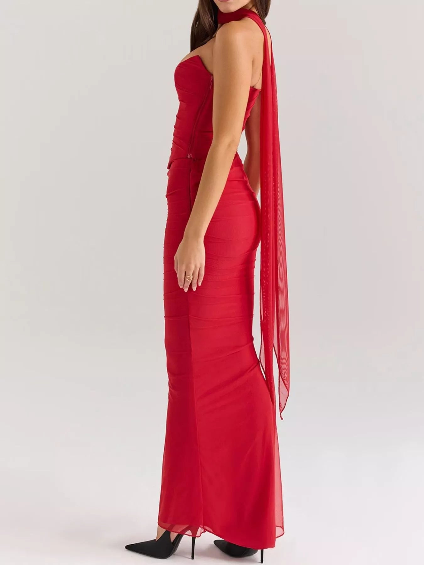 Two Piece Set Ruched Tube Top & Maxi Skirt Women Strapless ?? Kharites Shop - Image 25