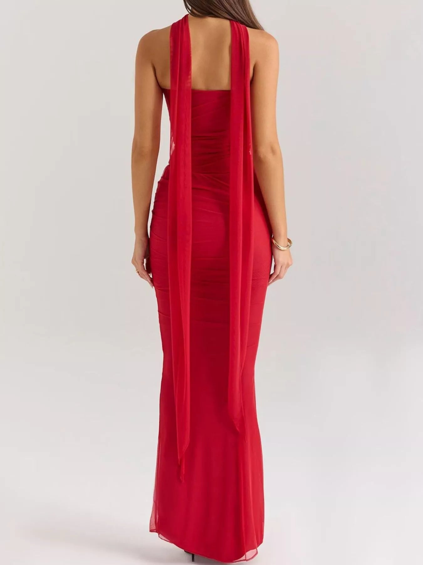 Two Piece Set Ruched Tube Top & Maxi Skirt Women Strapless ?? Kharites Shop - Image 26
