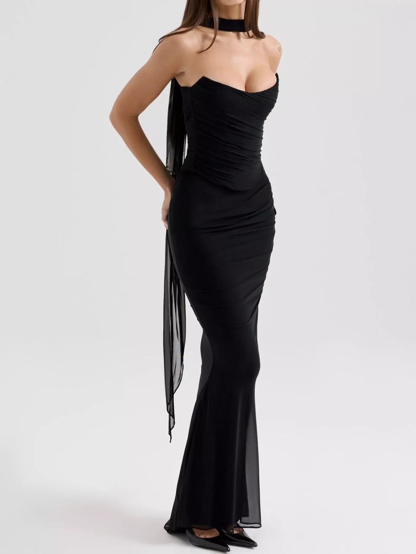Two Piece Set Ruched Tube Top & Maxi Skirt Women Strapless ?? Kharites Shop - Image 10
