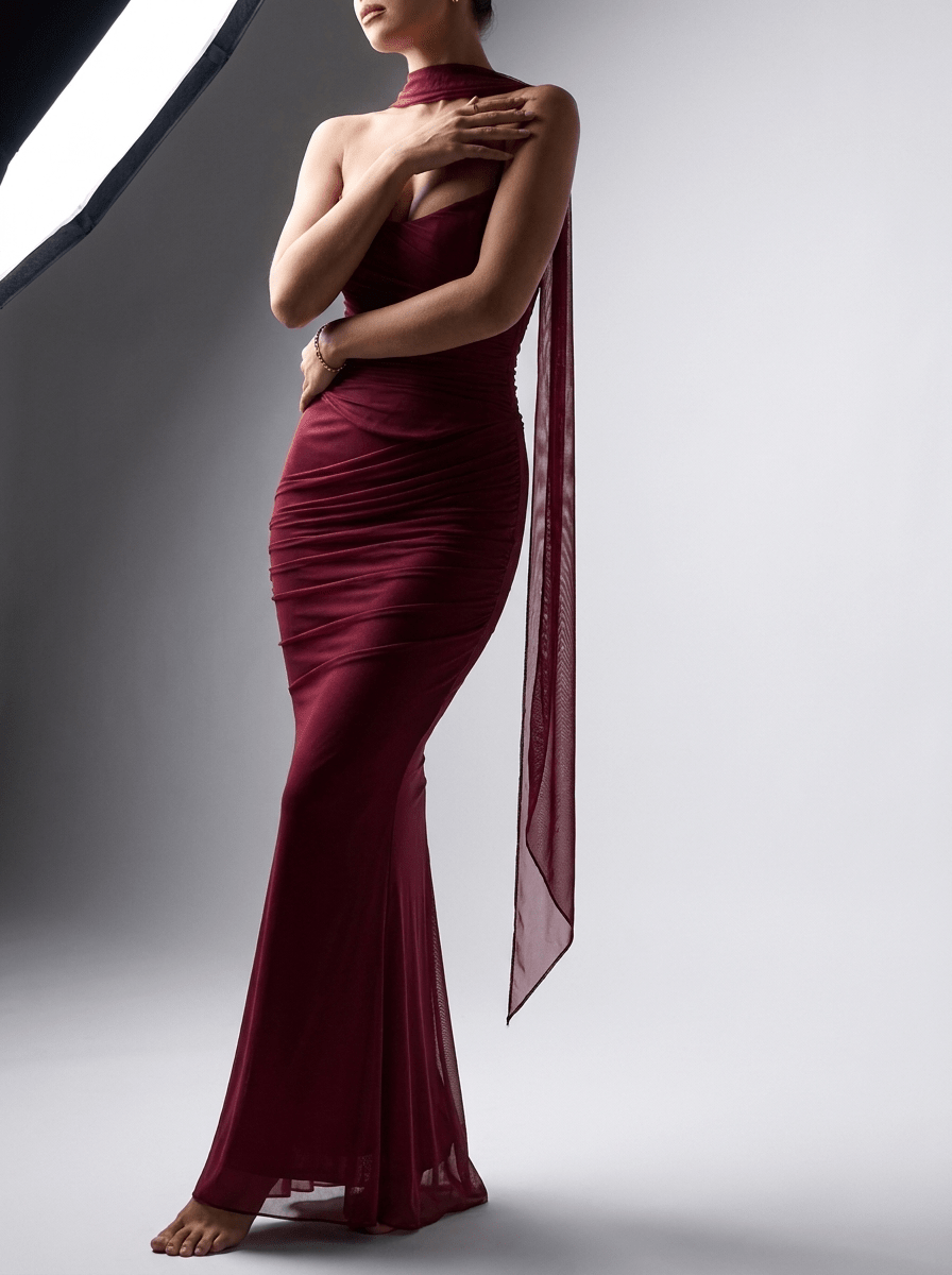 Two Piece Set Ruched Tube Top & Maxi Skirt Women Strapless ?? Kharites Shop - Image 14