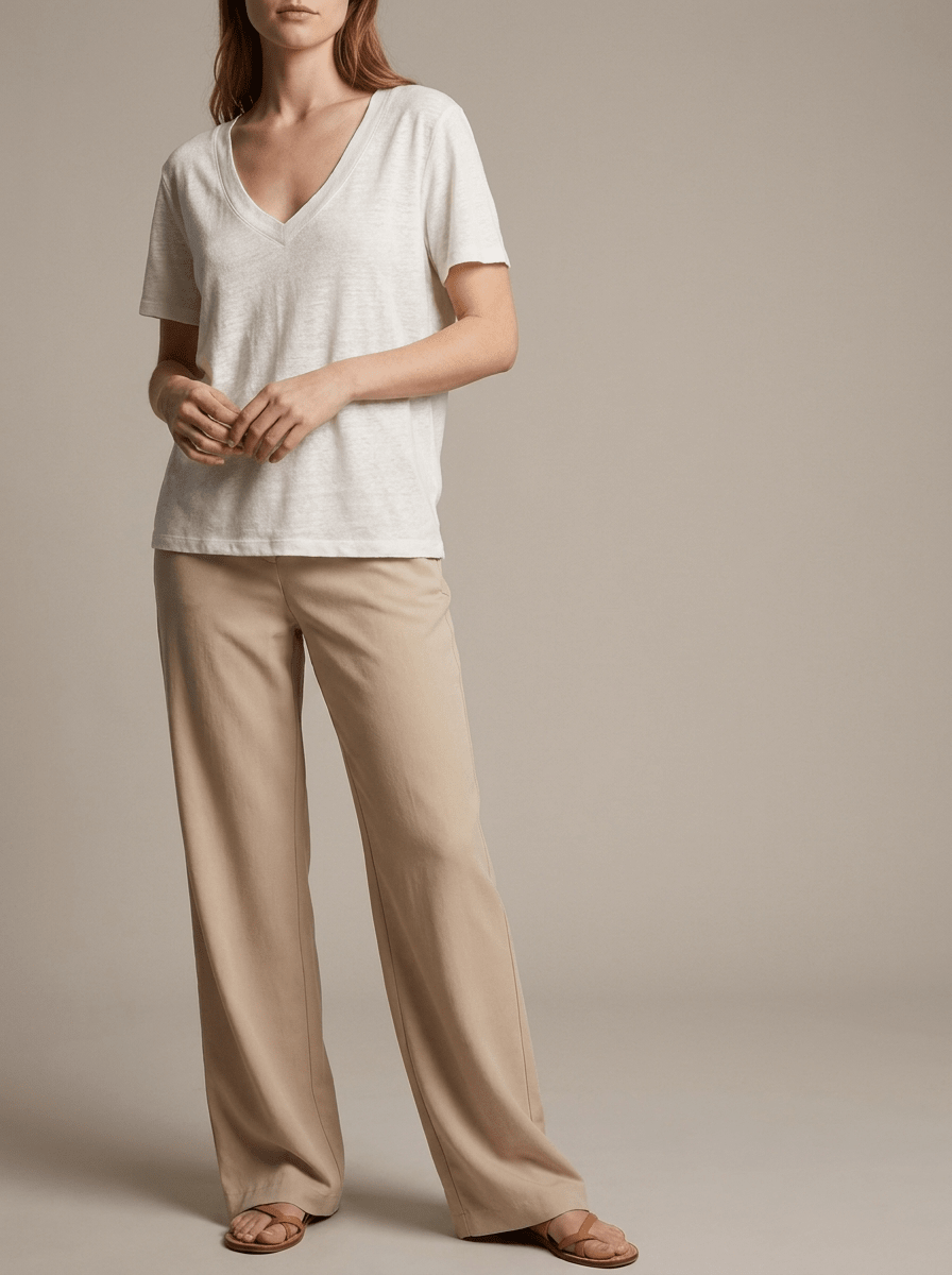 V Neck Cotton T Shirt Women Short Sleeve Basic Casual Everyday Top ?? Kharites Shop - Image 3
