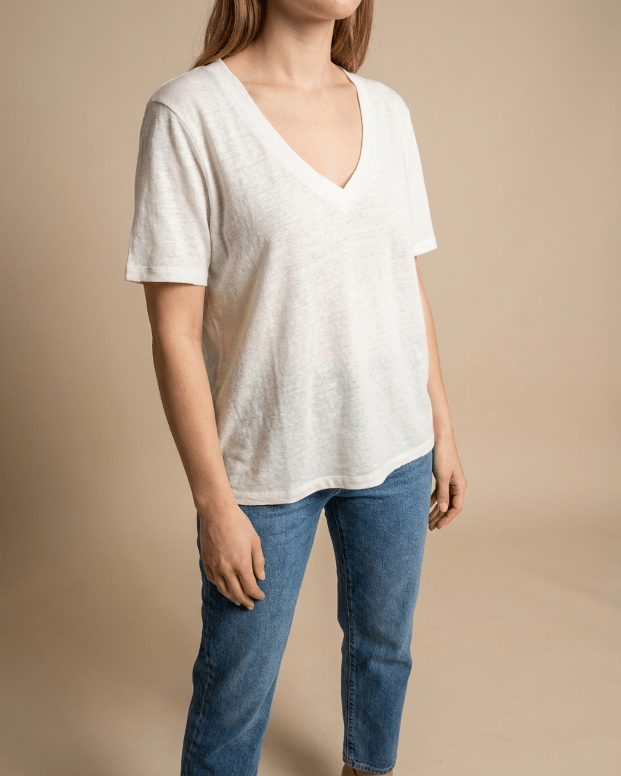 V Neck Cotton T Shirt Women Short Sleeve Basic Casual Everyday Top ?? Kharites Shop - Image 2